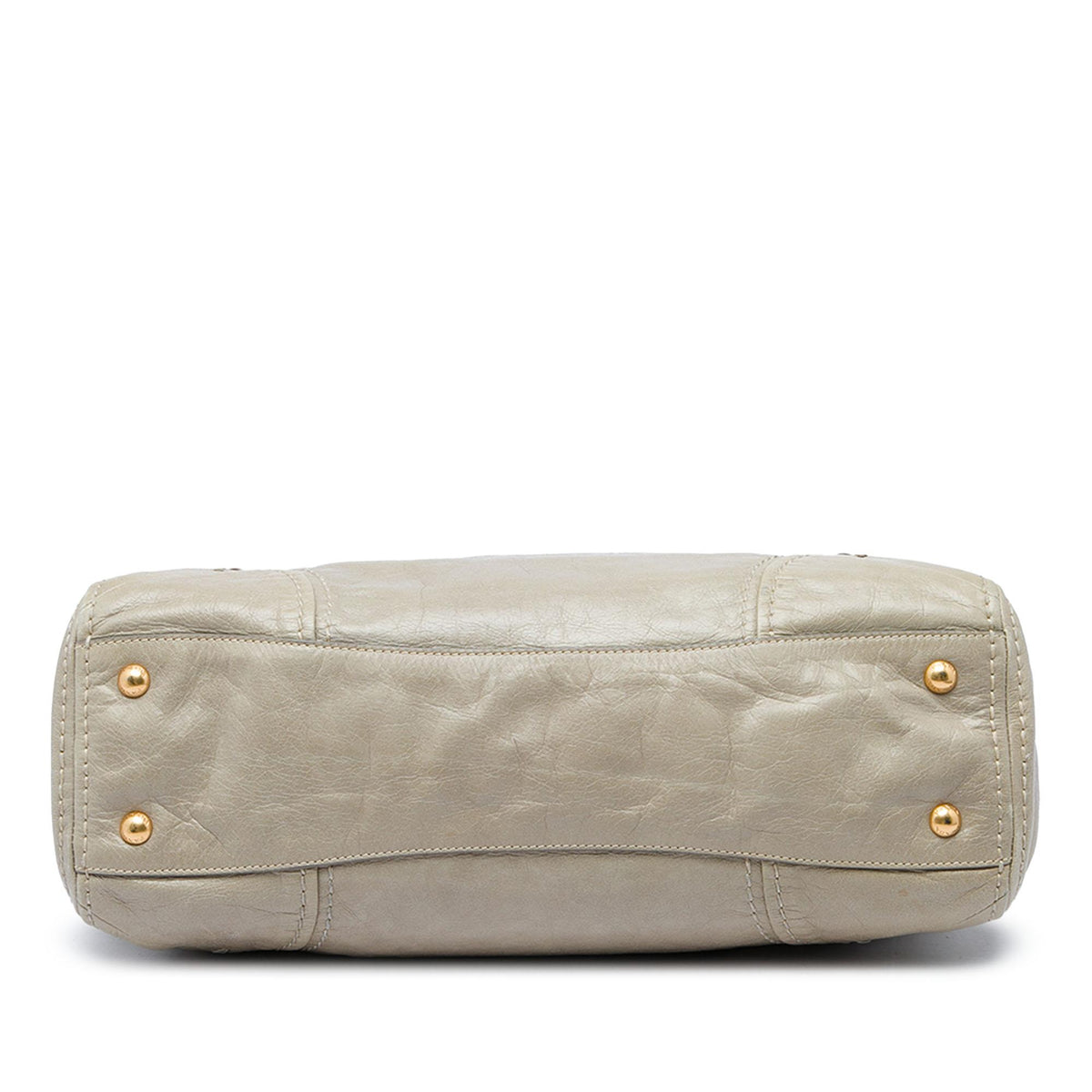 Prada Vitello Shine Bauletto Zip Top Satchel