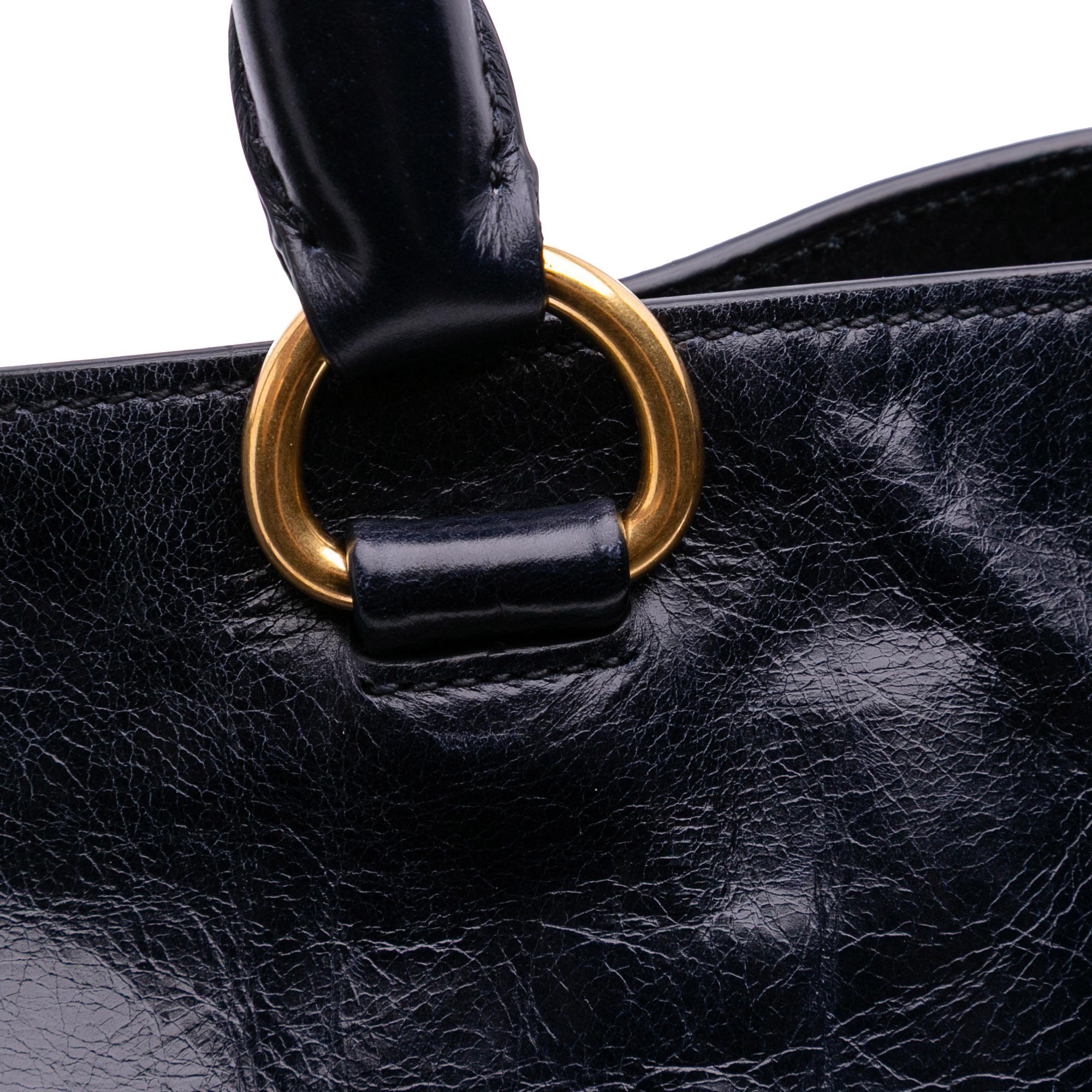 Prada Vitello Shine Open Convertible Tote