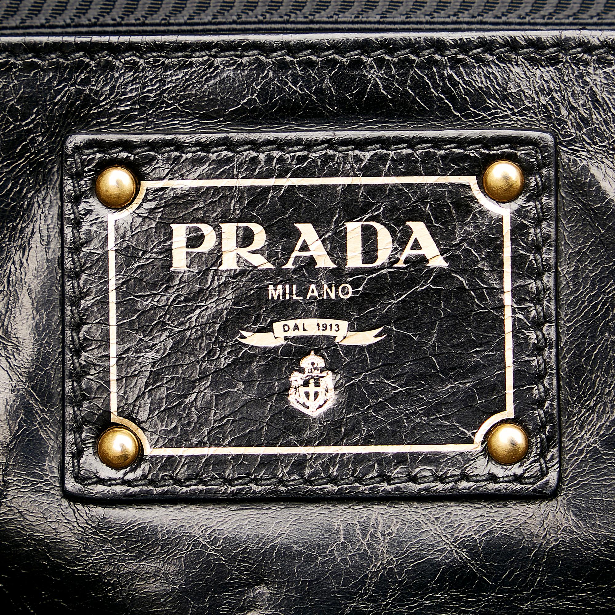 Prada Vitello Shine Satchel (SHG-37205)