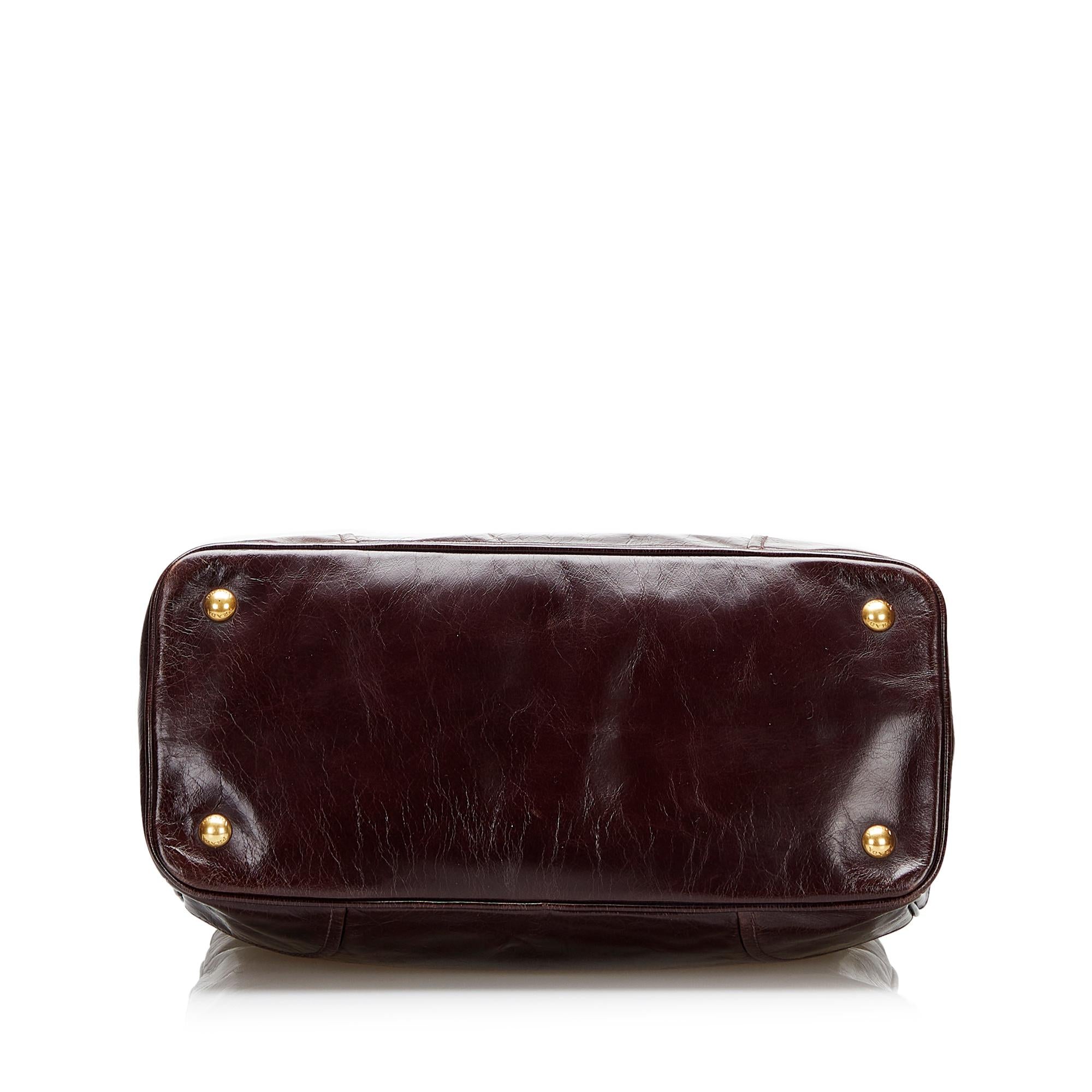 Prada Vitello Shine Satchel (SHG-Od4LEQ)