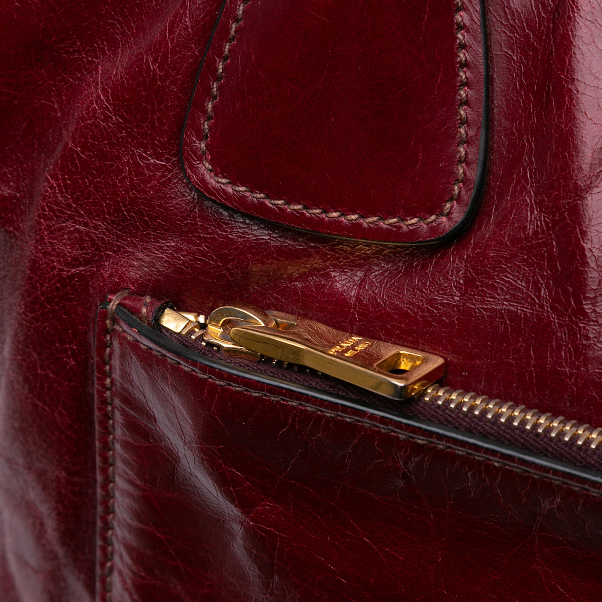 Prada Vitello Shine Shopping Tote
