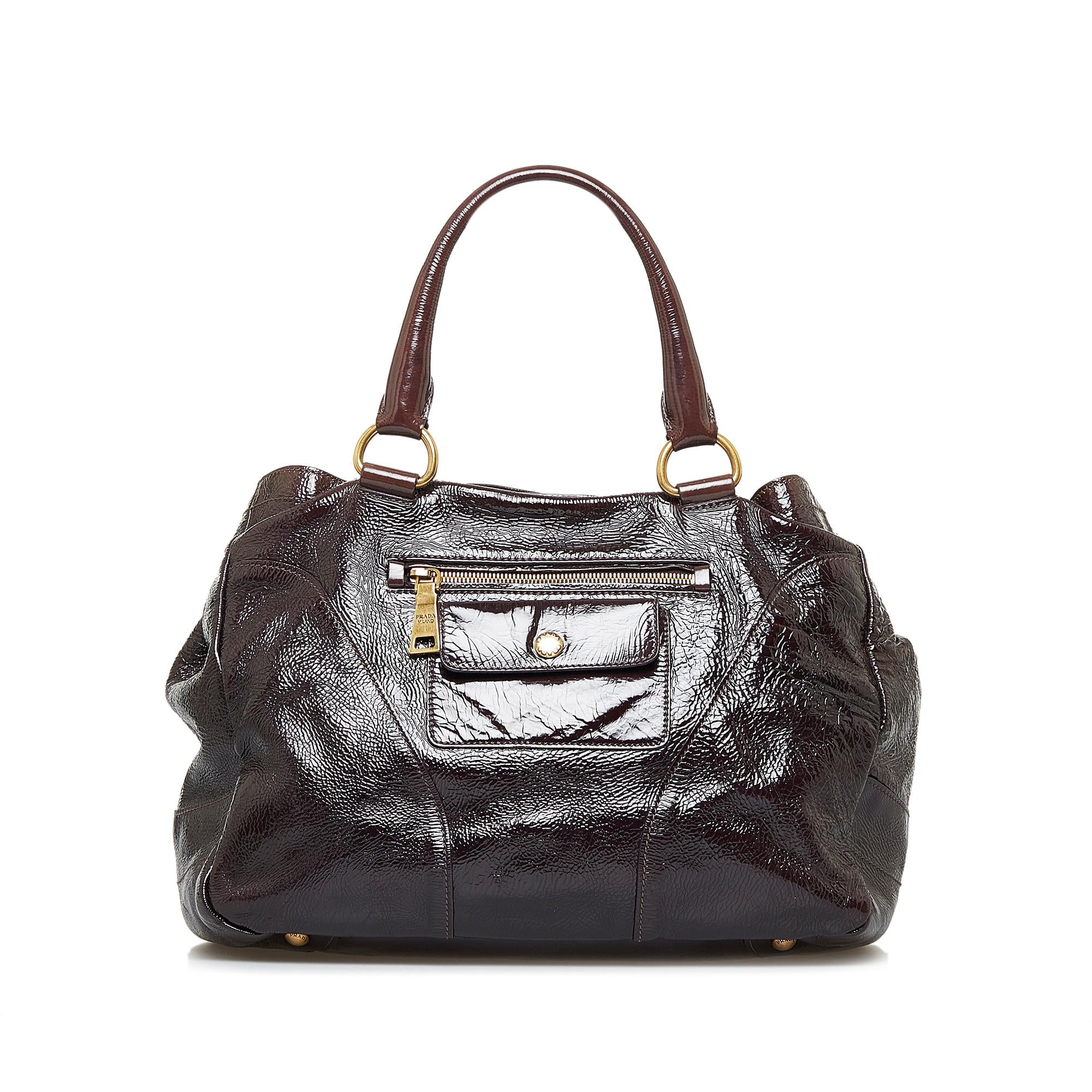 Prada Vitello Shine Zippy Tote Bag (SHG-ks2Rg4)