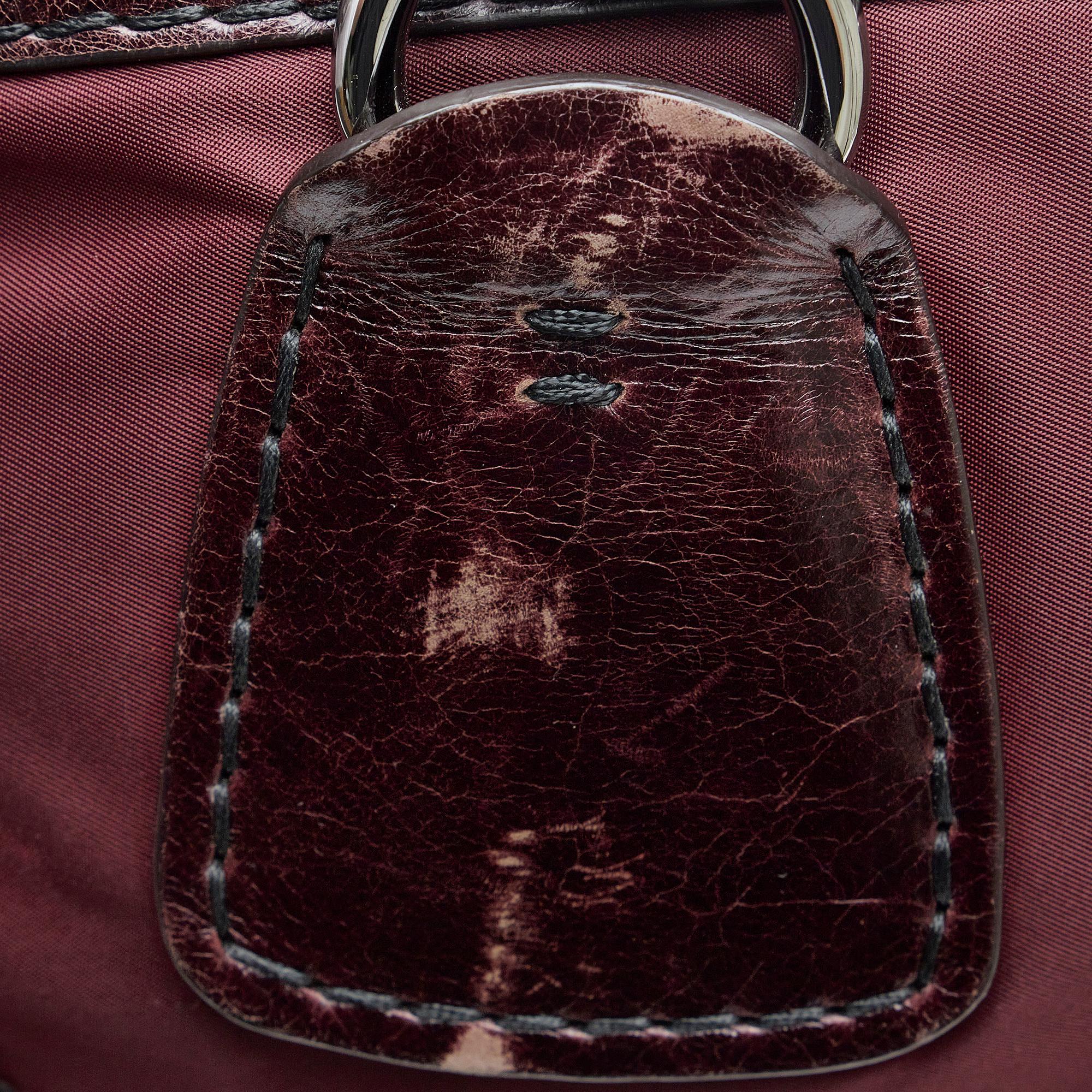 Prada Vitello Trimmed Tessuto Satchel (SHG-ZljEJ6)