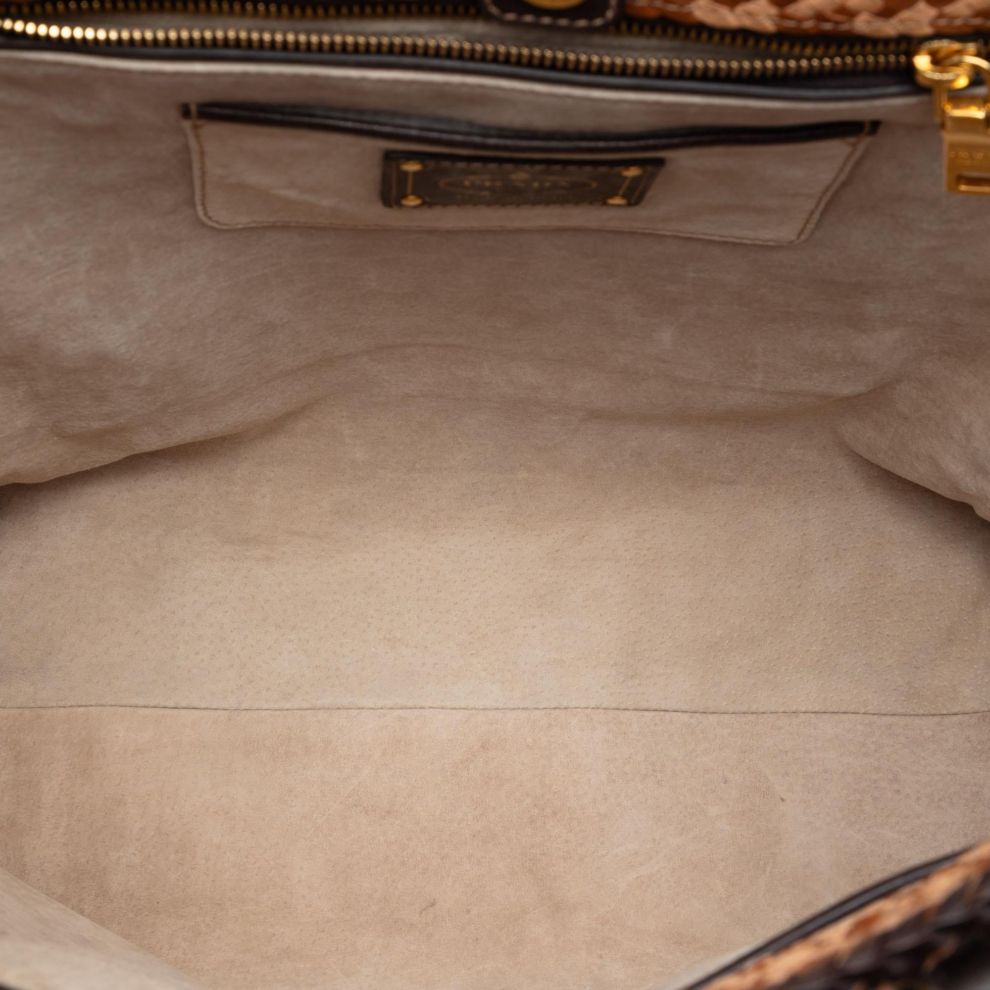 Prada Woven Goatskin Madras Tote