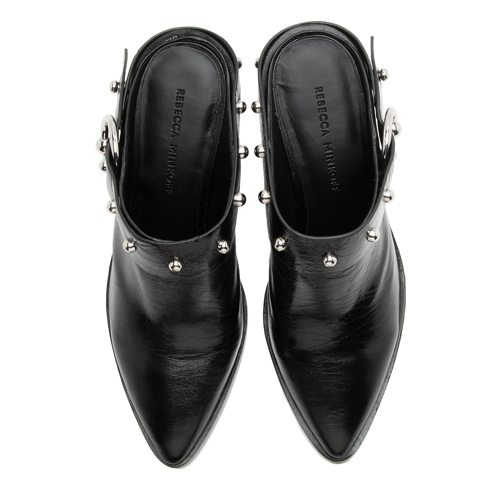 Rebecca Minkoff Leather Sallest Mules - Size 7 / 37 (SHF-23354)