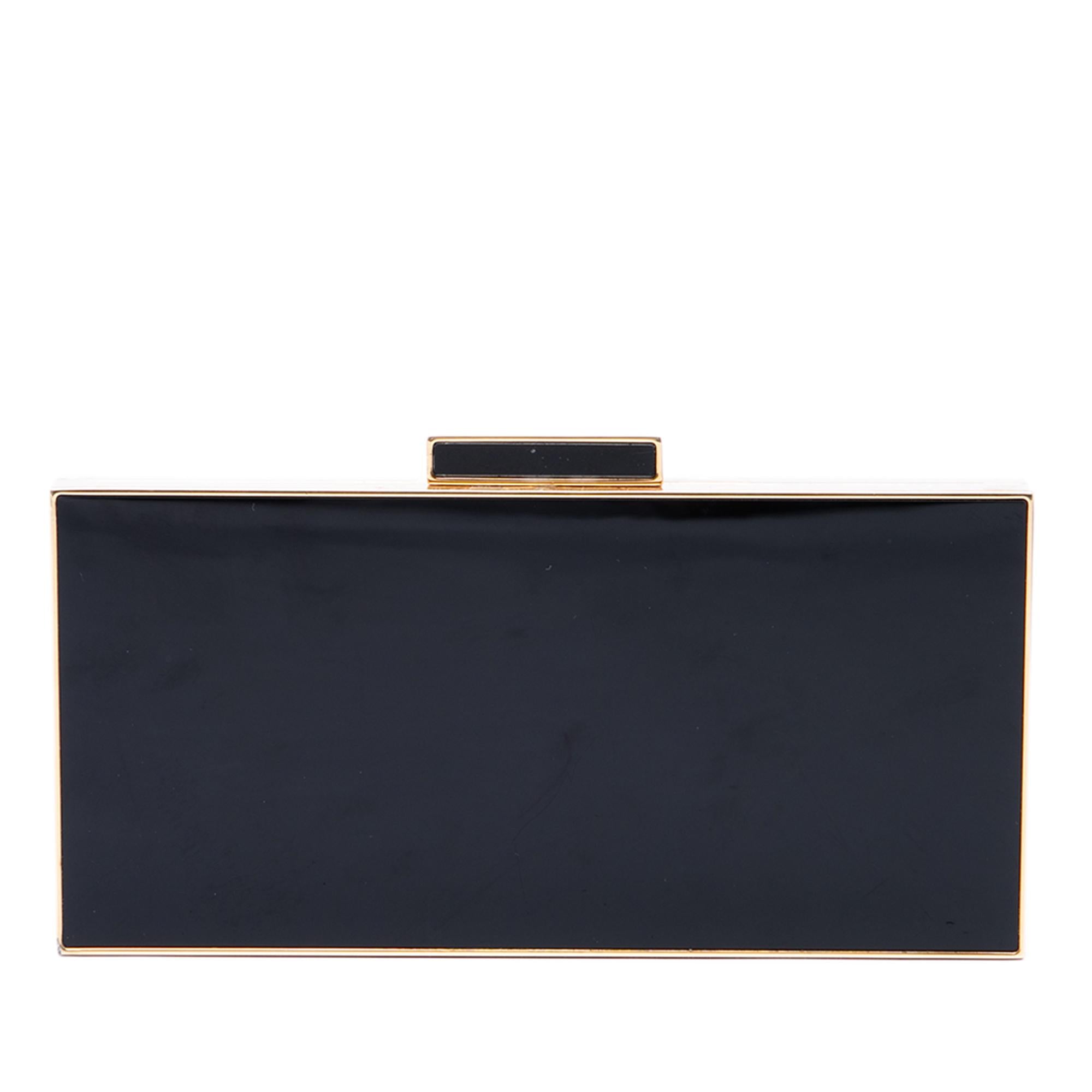 Saint Laurent Acrylic Box Minaudiere Clutch