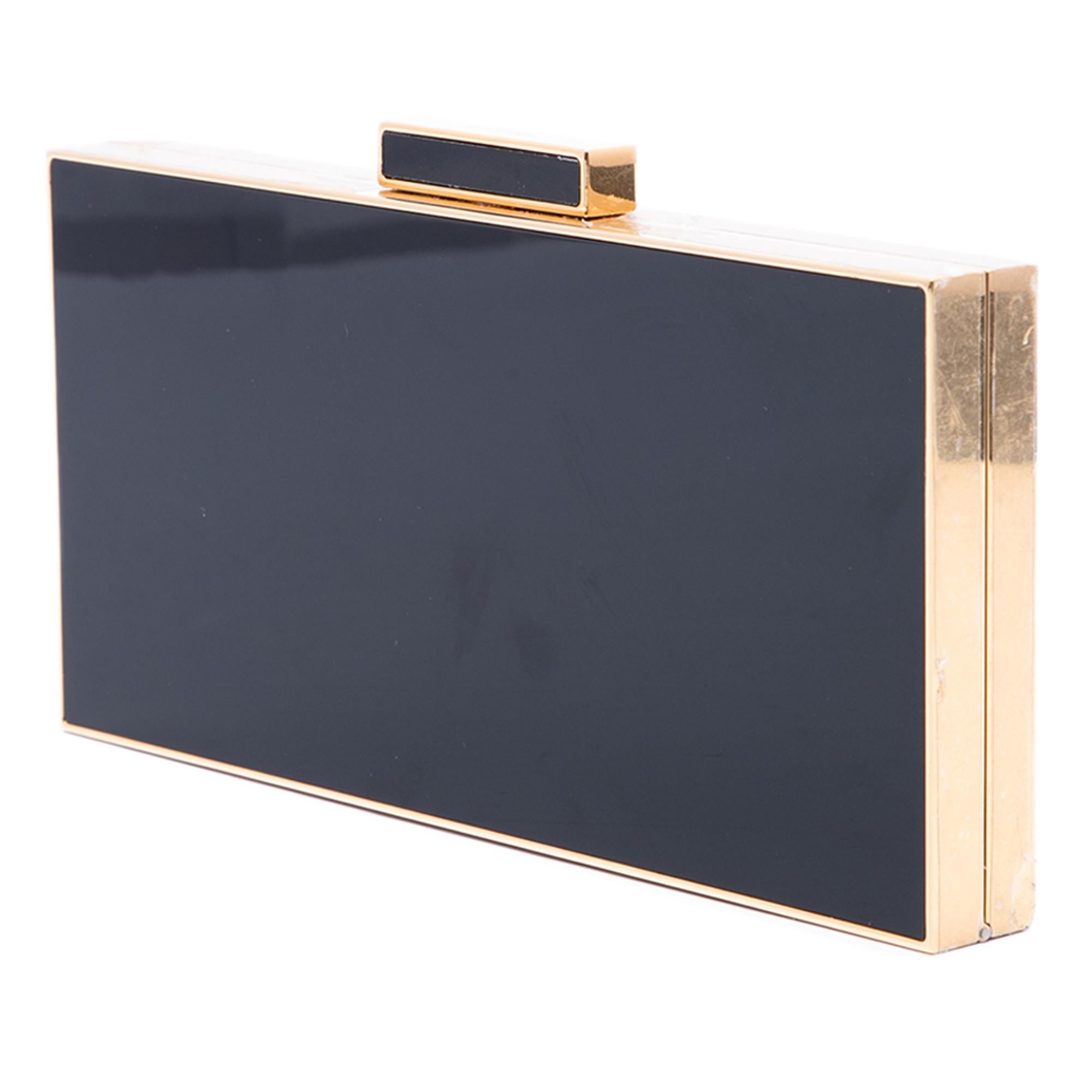 Saint Laurent Acrylic Box Minaudiere Clutch