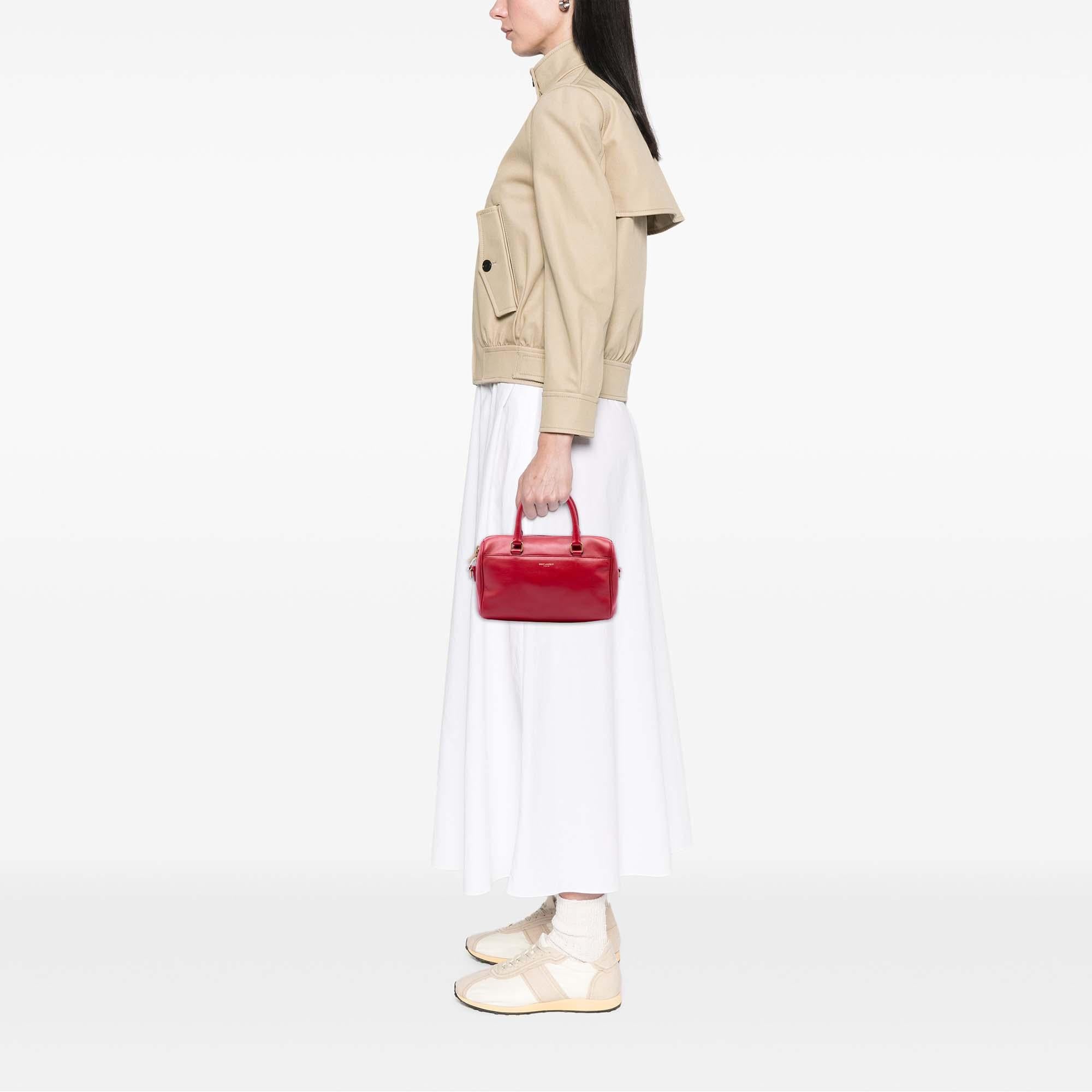 Saint Laurent Baby Leather Classic Duffle Satchel