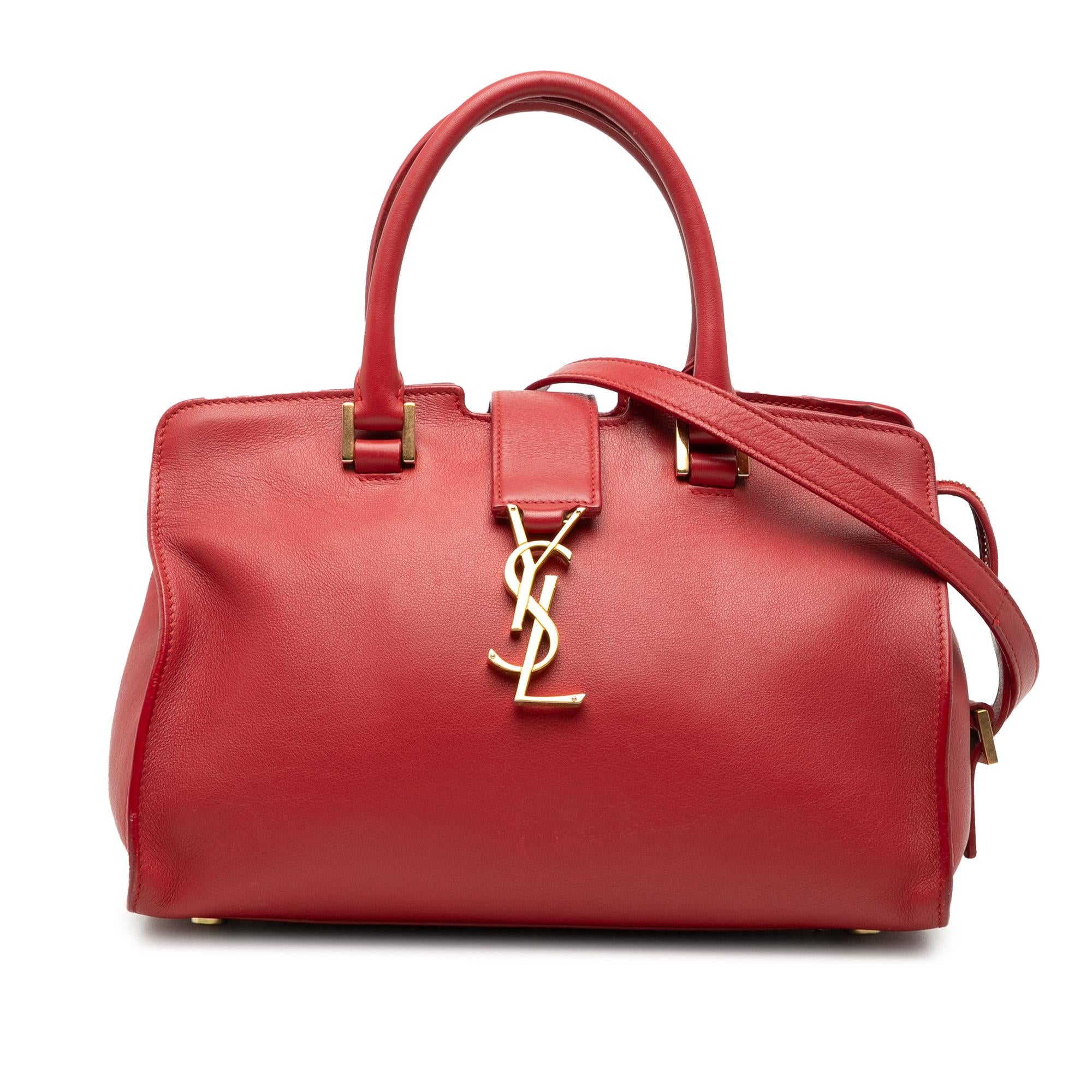 Saint Laurent Baby Leather Monogram Downtown Cabas Satchel