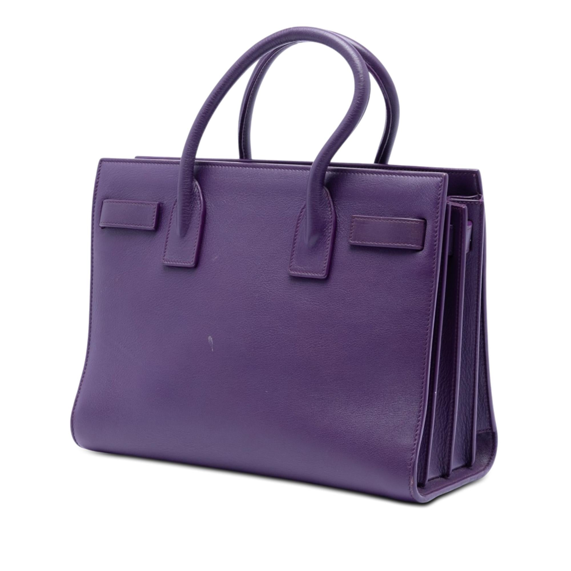 Saint Laurent Baby Leather Sac De Jour Satchel