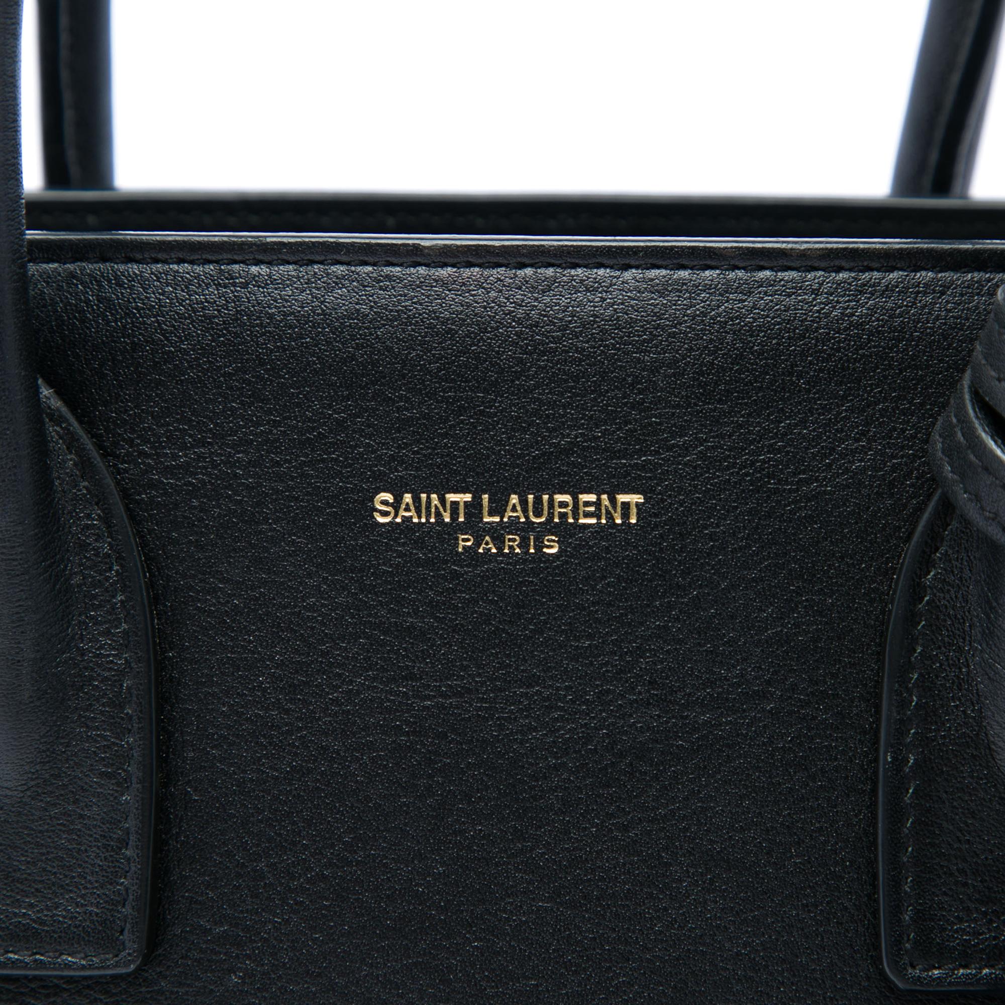 Saint Laurent Baby Leather Sac De Jour Satchel