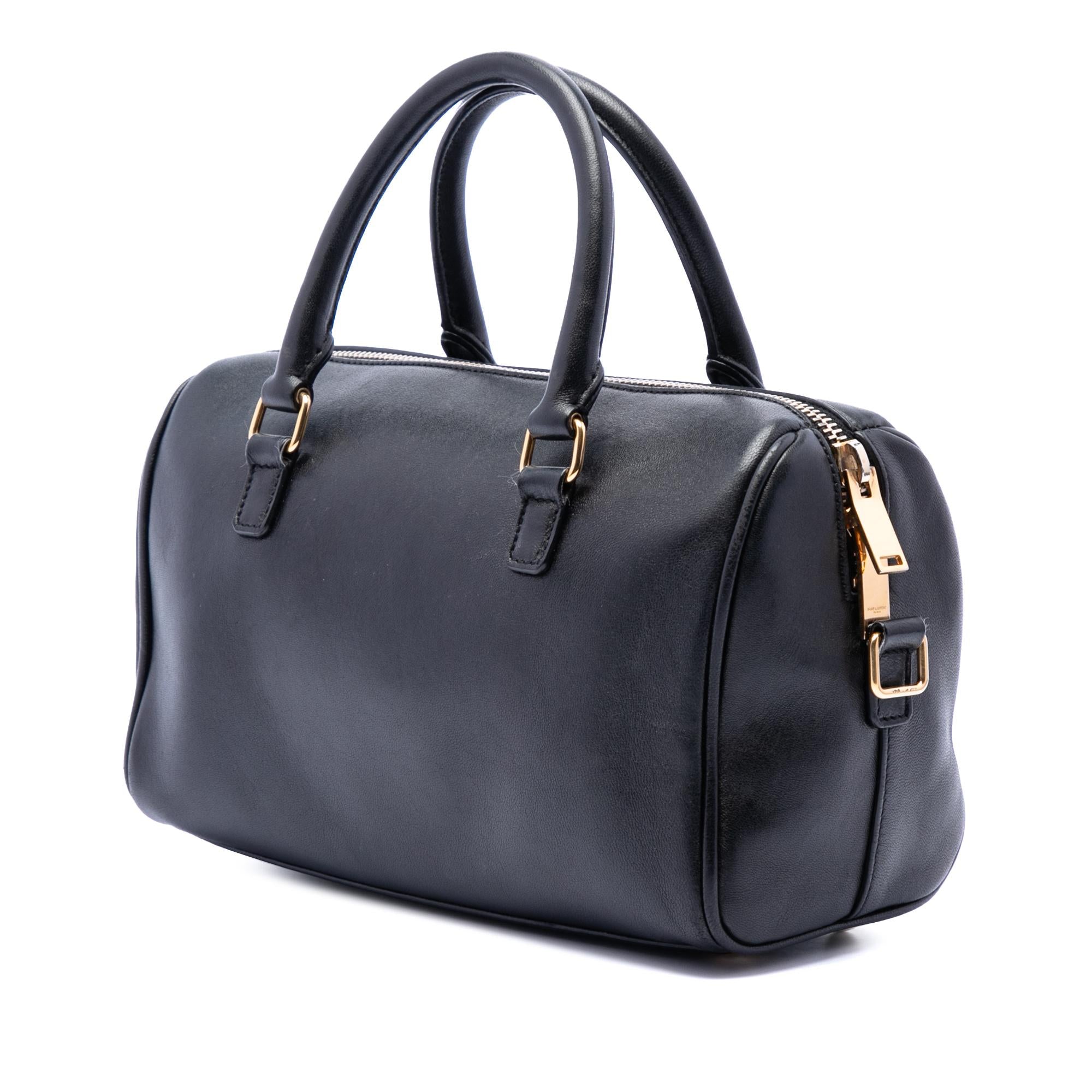 Saint Laurent Baby Leather Star Patchwork Classic Duffle Satchel