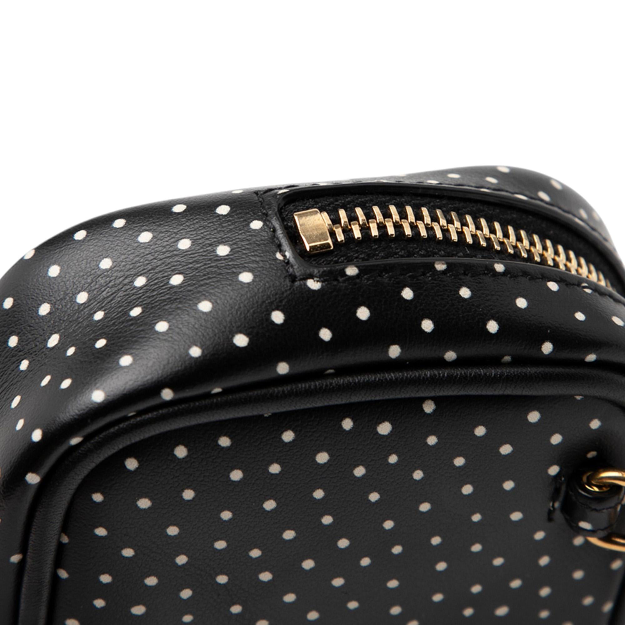 Saint Laurent Baby Quilted Chevron Calfskin Monogram Polka Dot Lou Camera Bag