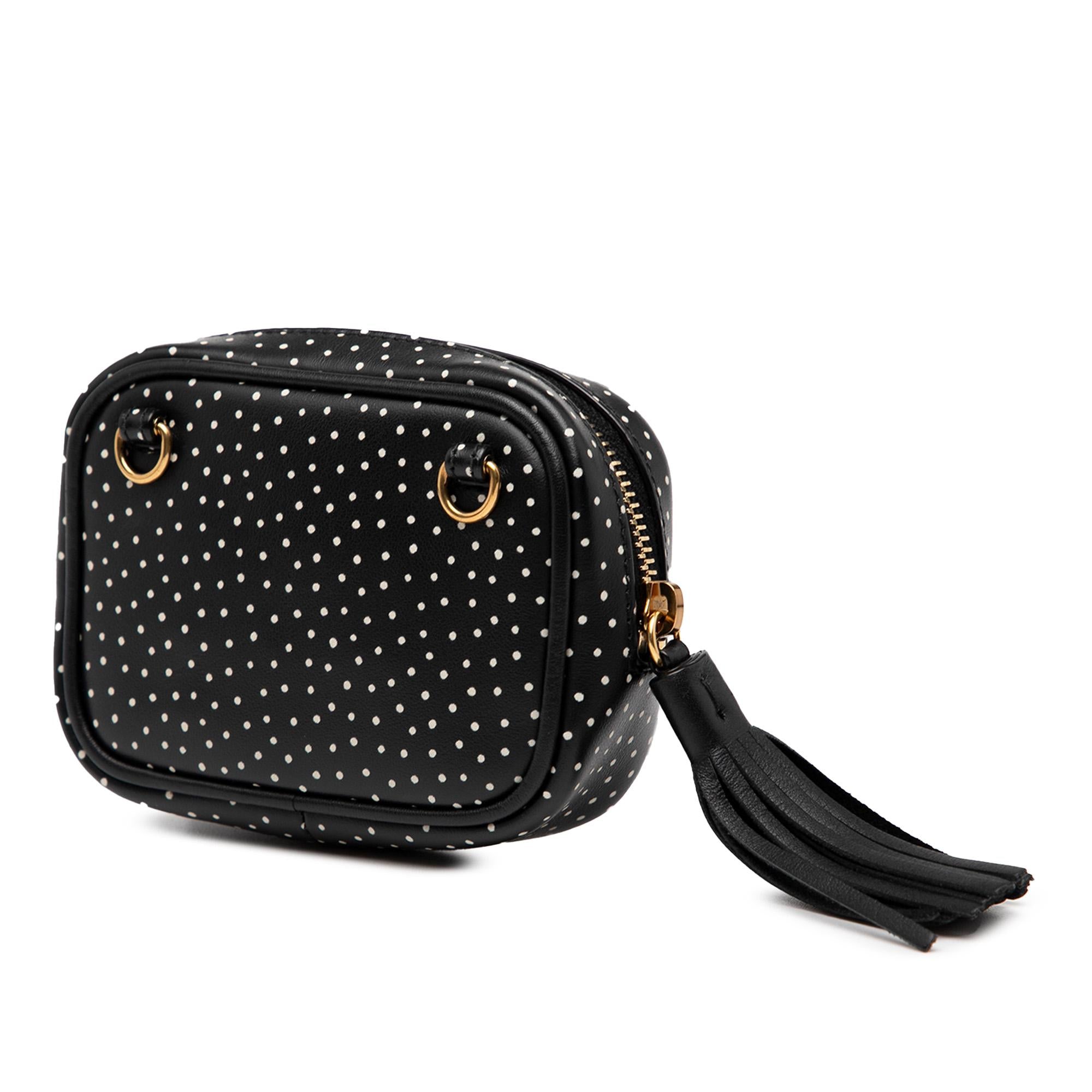 Saint Laurent Baby Quilted Chevron Calfskin Monogram Polka Dot Lou Camera Bag