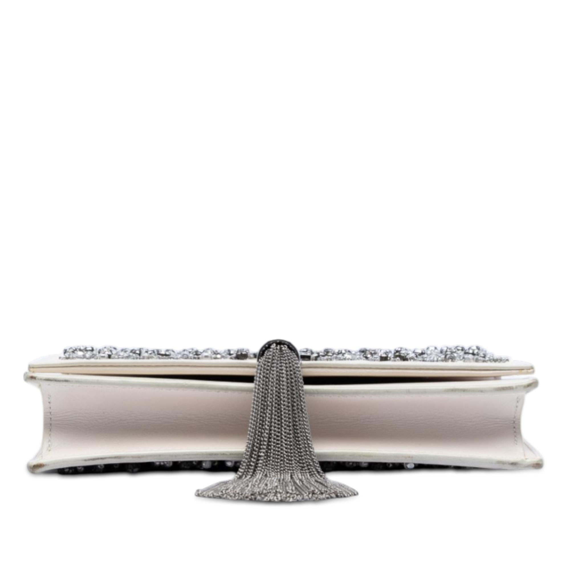 Saint Laurent Beaded Calfskin Monogram Kate Tassel Wallet on Chain