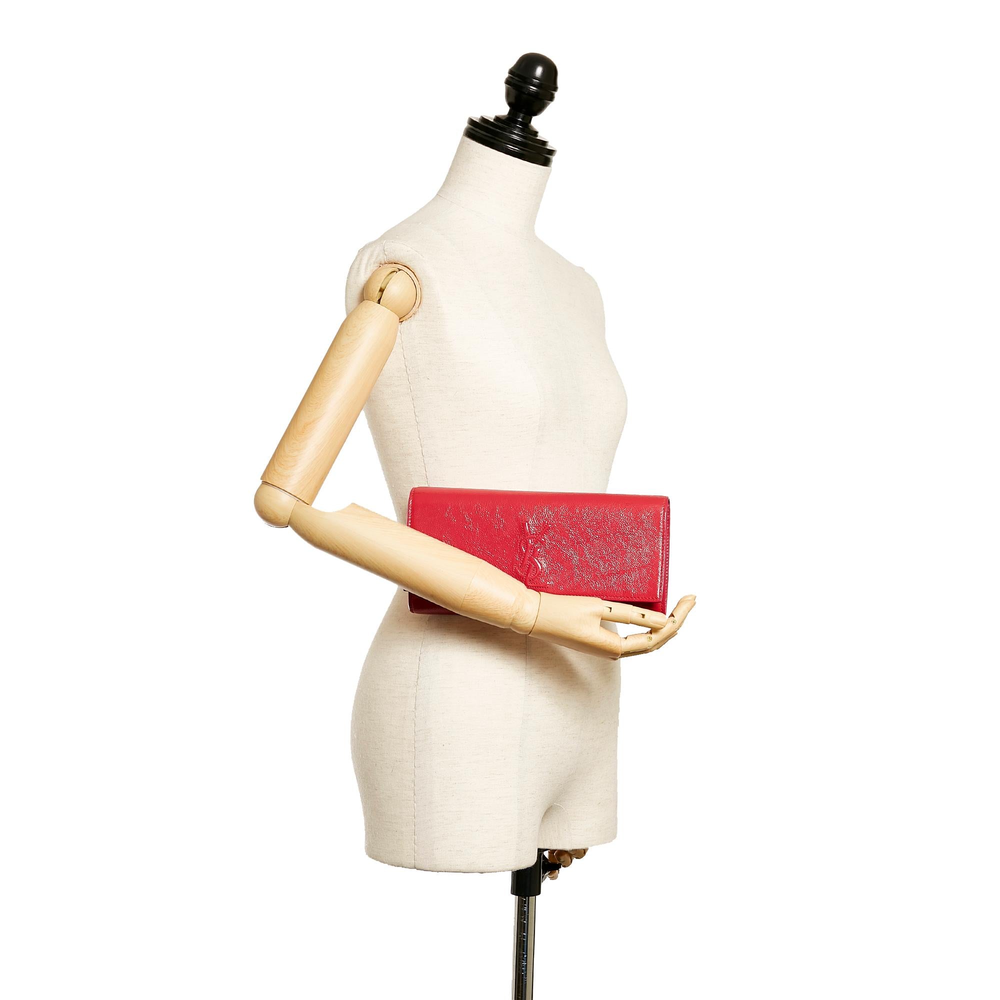 Saint Laurent Belle De Jour Patent Leather Clutch Bag (SHG-28032)