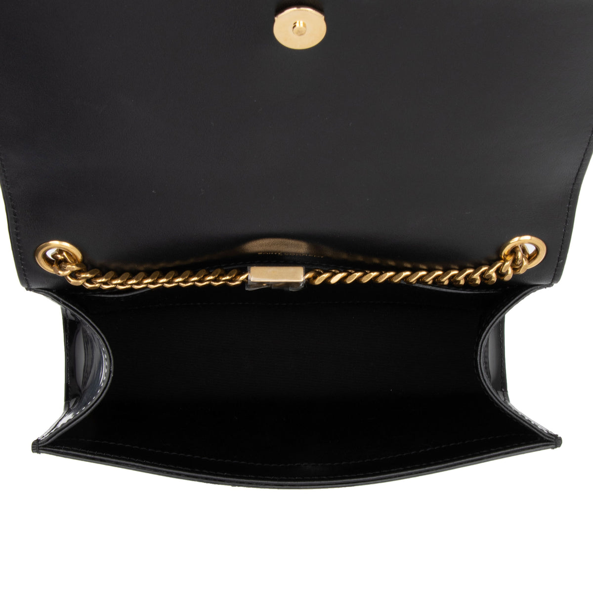 Saint Laurent Nappa Leather Bicolor Kate Small Shoulder Bag (SHF-ru59Gl)