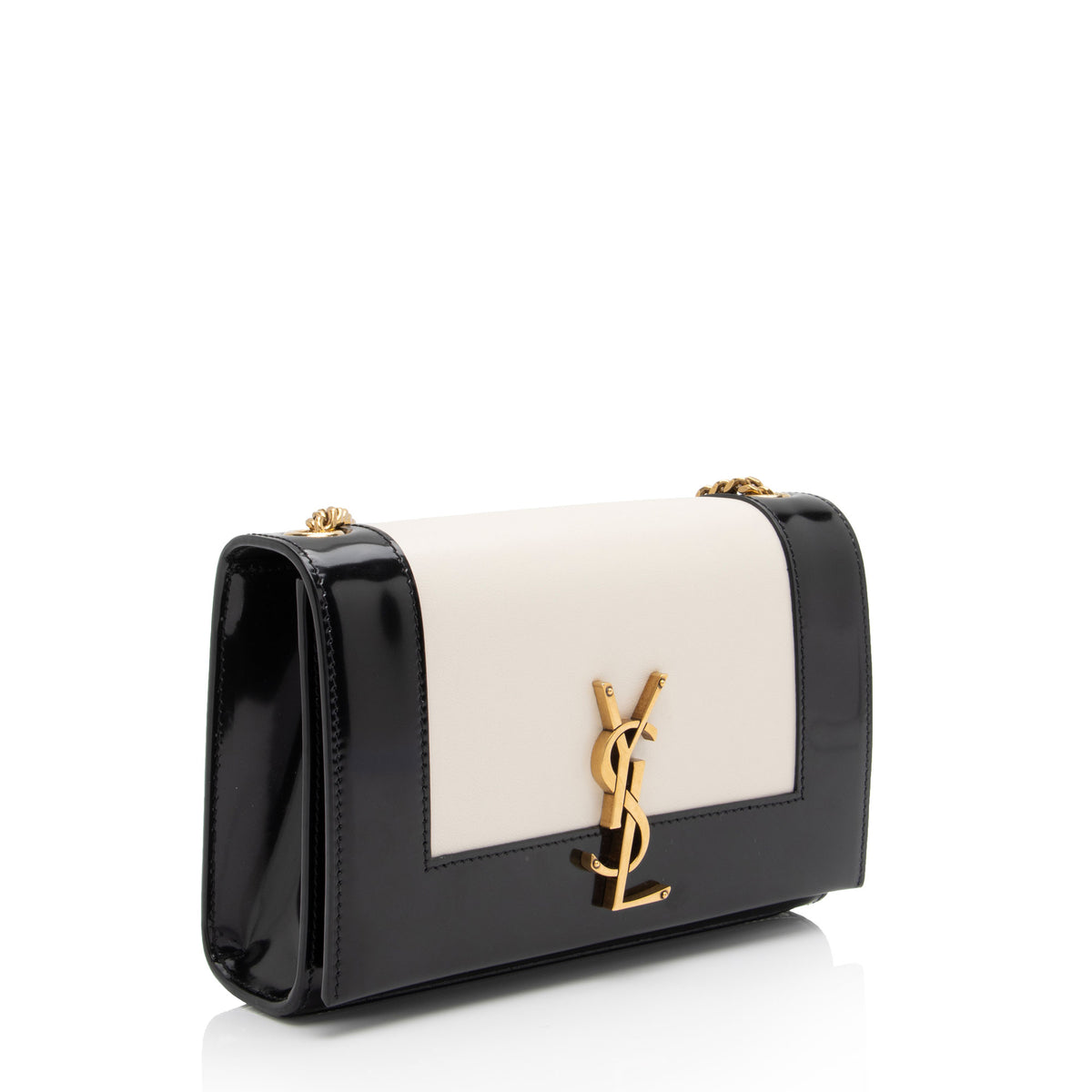 Saint Laurent Nappa Leather Bicolor Kate Small Shoulder Bag (SHF-ru59Gl)