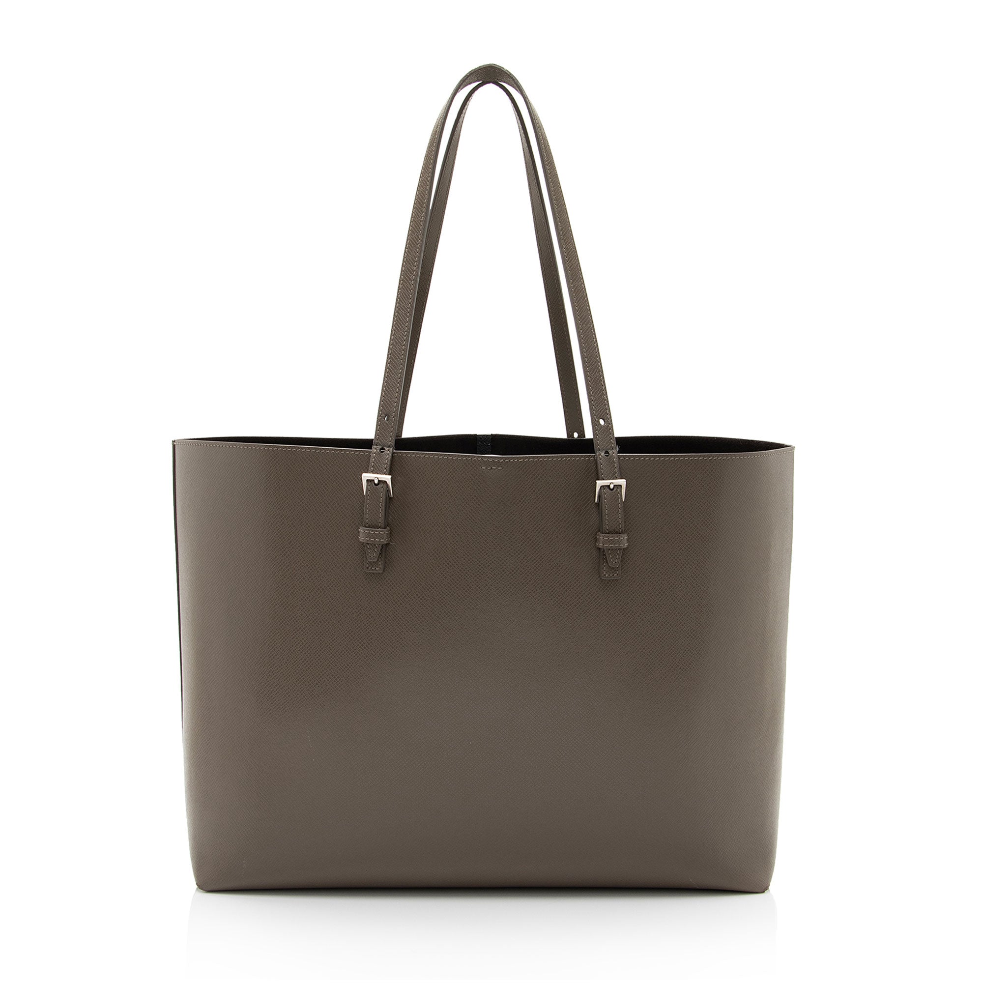 Saint Laurent Boucle Embossed Leather Shopping Tote (SHF-3yPQcN)