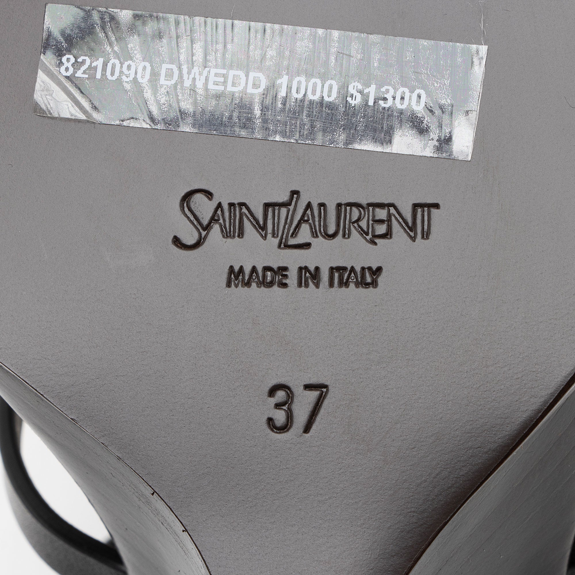 Saint Laurent Calfskin Cassandra Strappy Wedge Sandals - Size 7 / 37