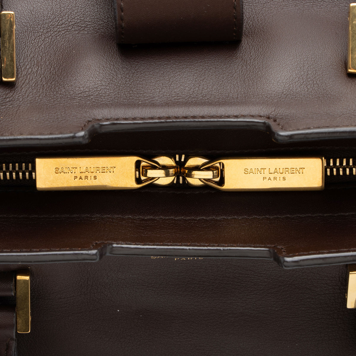 Saint Laurent Calfskin Classic Cabas Y Medium Tote