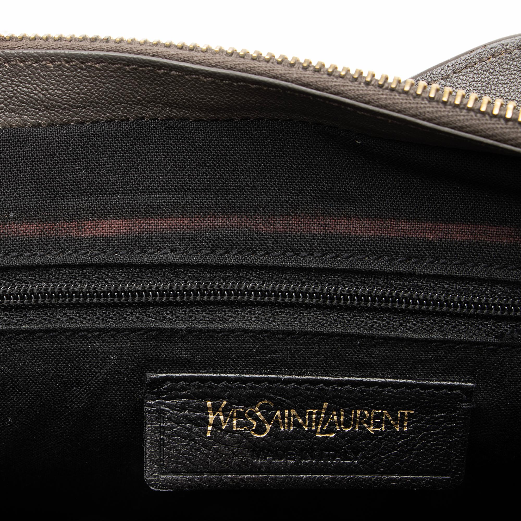 Saint Laurent Calfskin Classic Cabas Y Small Tote (SHF-23162)