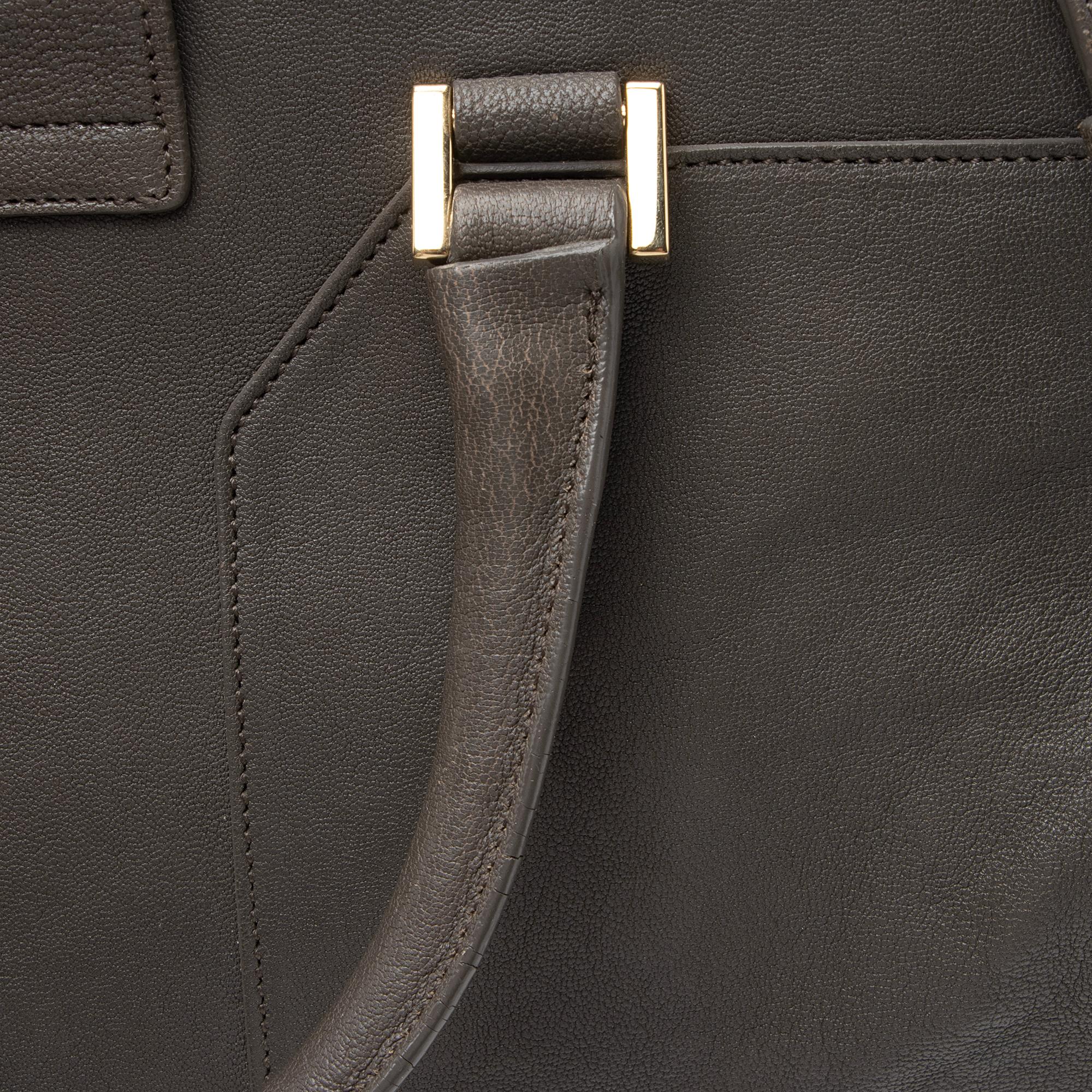 Saint Laurent Calfskin Classic Cabas Y Small Tote (SHF-23162)