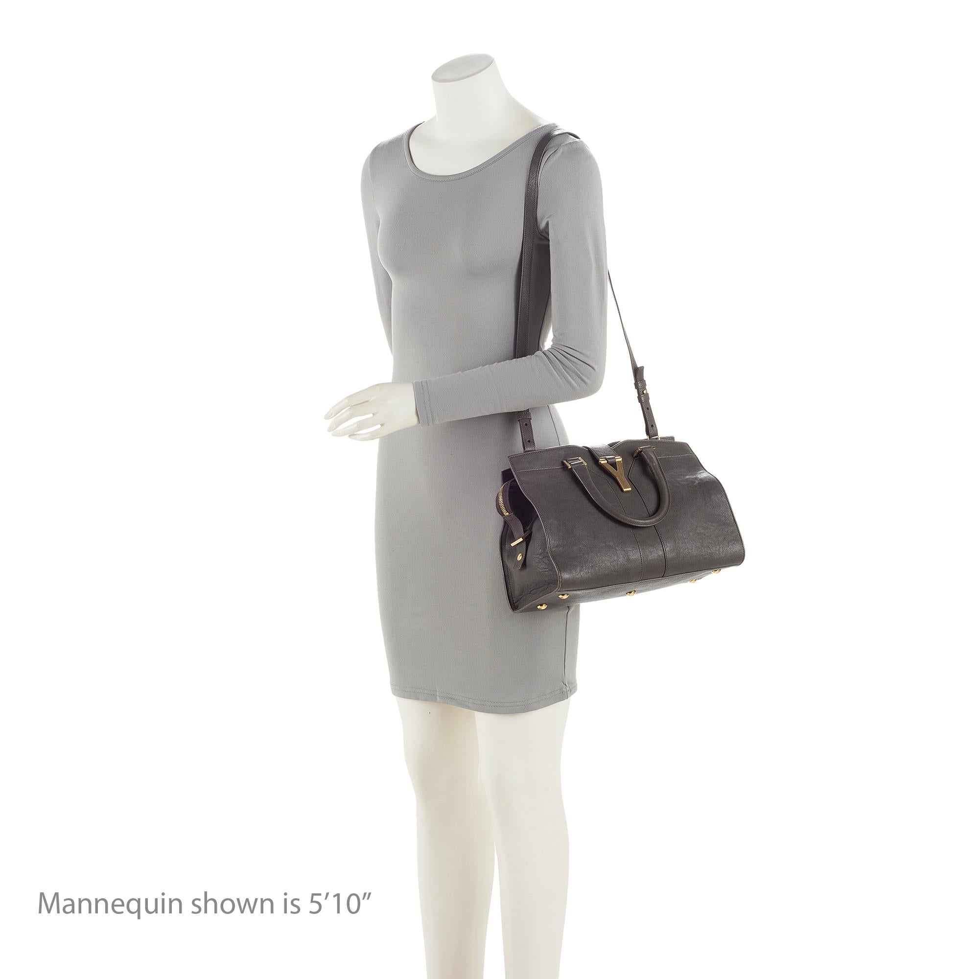 Saint Laurent Calfskin Classic Cabas Y Small Tote (SHF-23162)