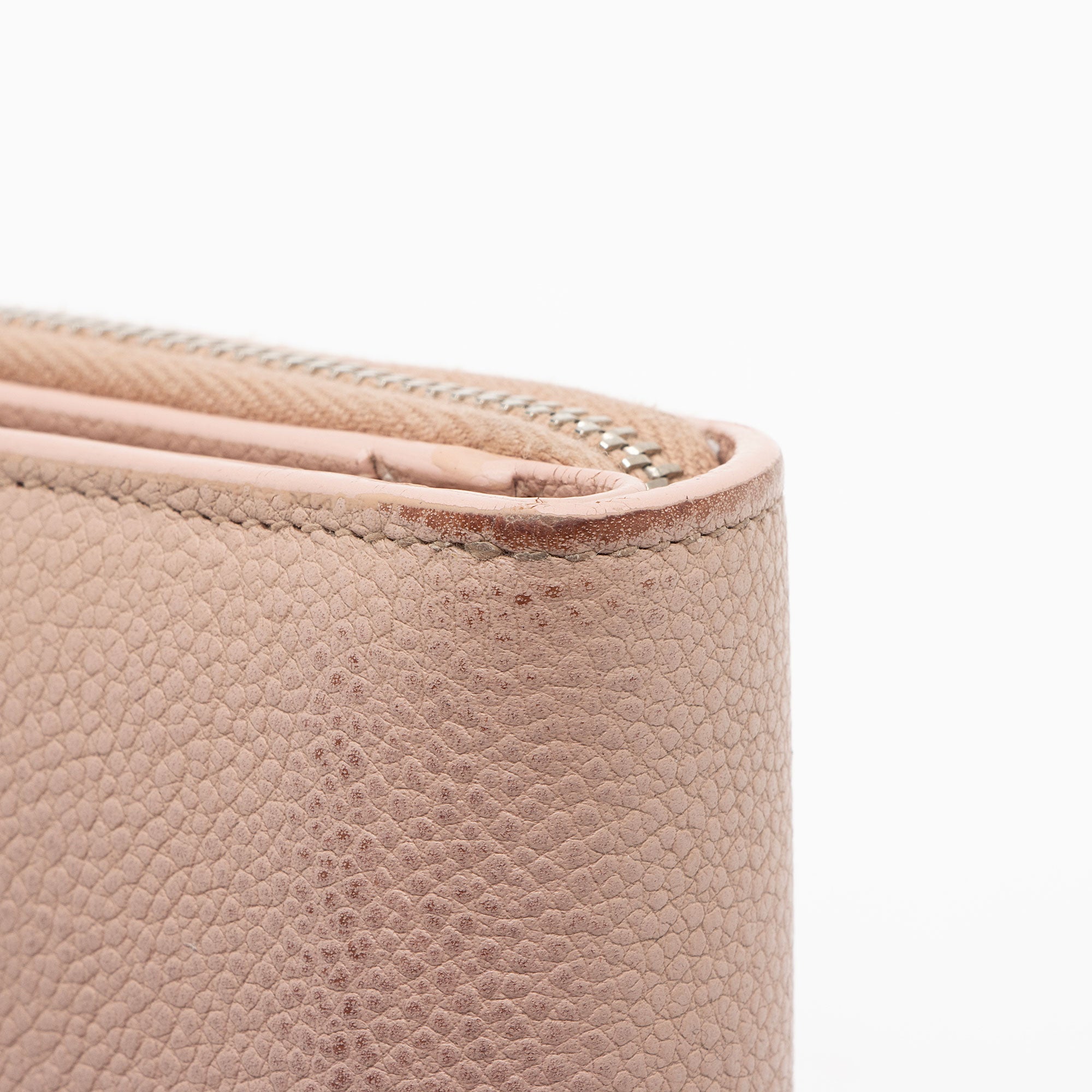 Saint Laurent Calfskin Compact Zip Around Wallet