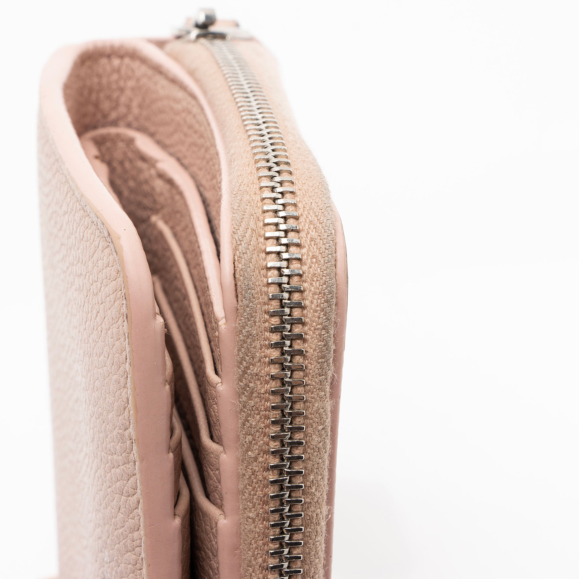 Saint Laurent Calfskin Compact Zip Around Wallet