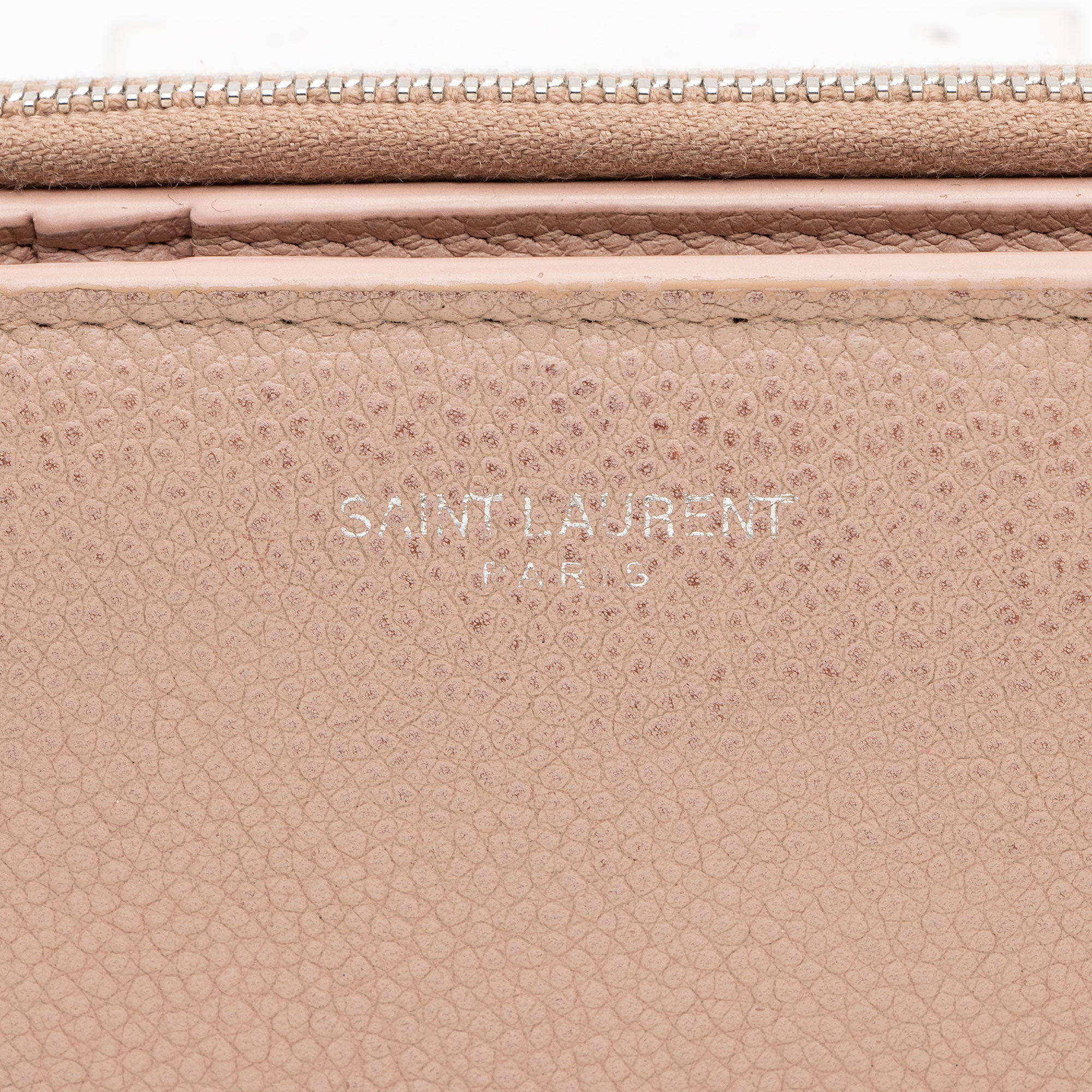 Saint Laurent Calfskin Compact Zip Around Wallet