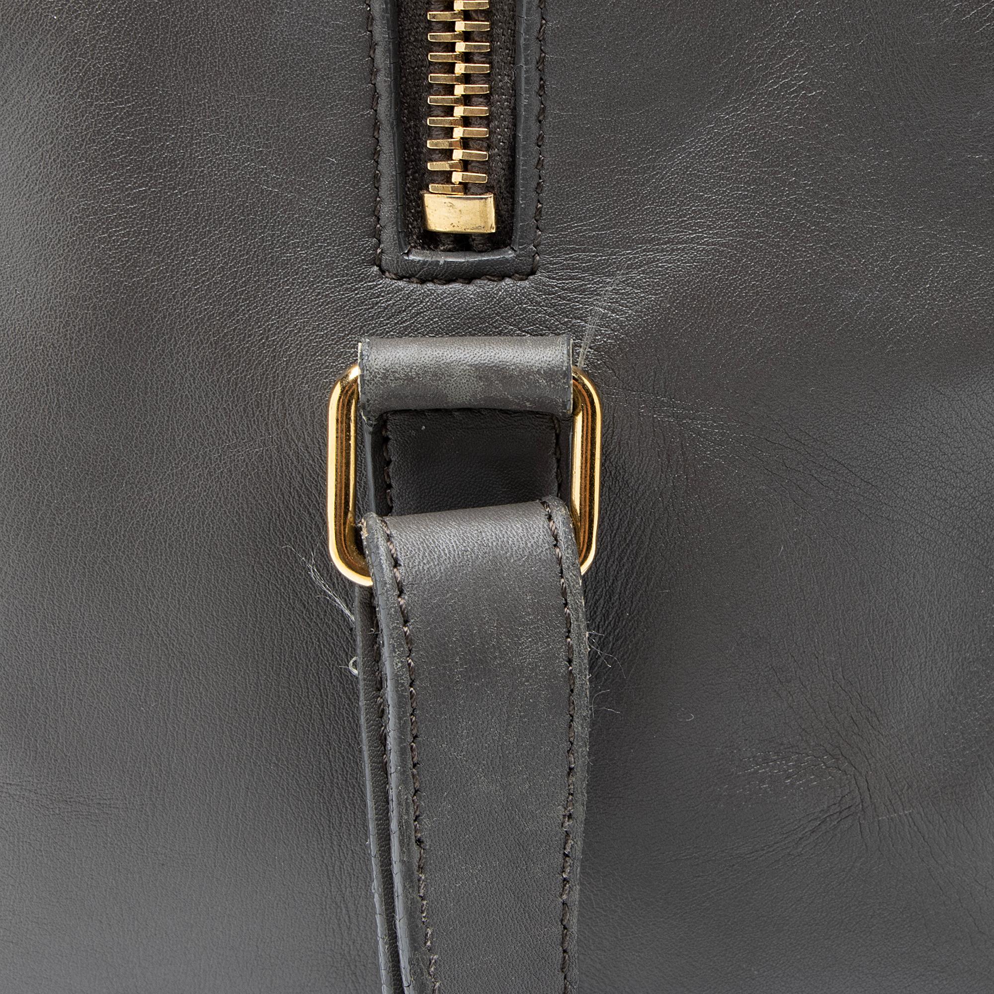 Saint Laurent Calfskin Duffle 6 Satchel (SHF-23052)