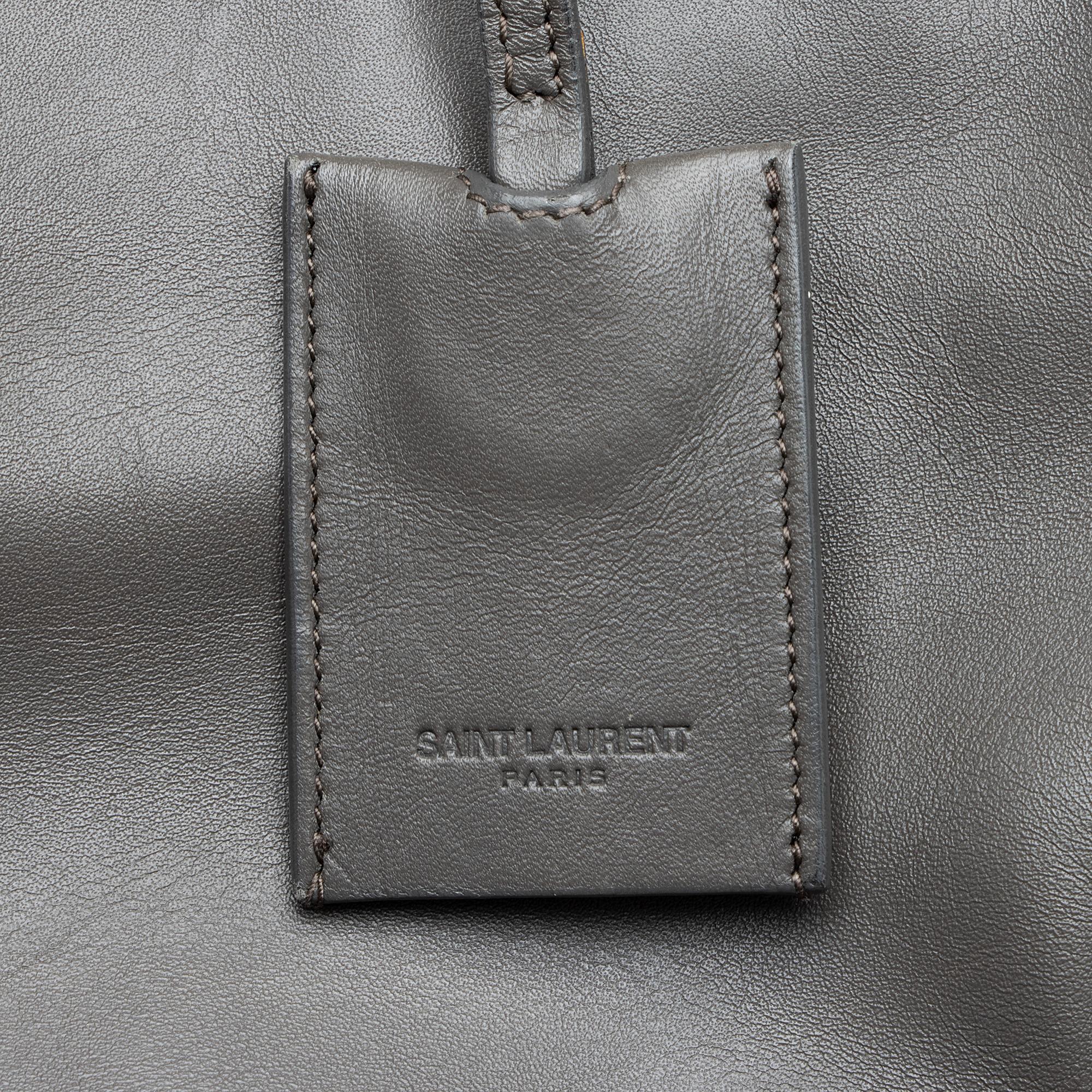 Saint Laurent Calfskin Duffle 6 Satchel (SHF-23052)