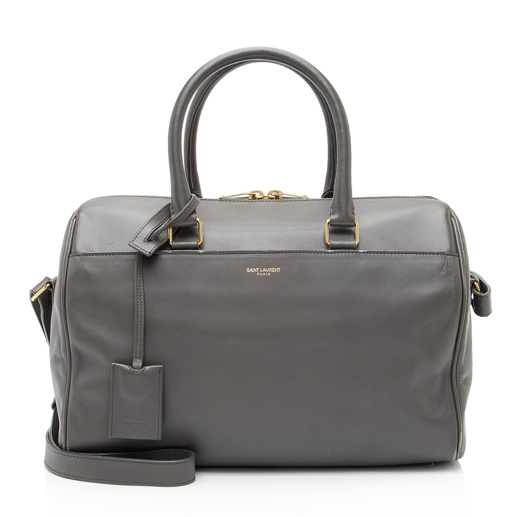Saint Laurent Calfskin Duffle 6 Satchel (SHF-23052)