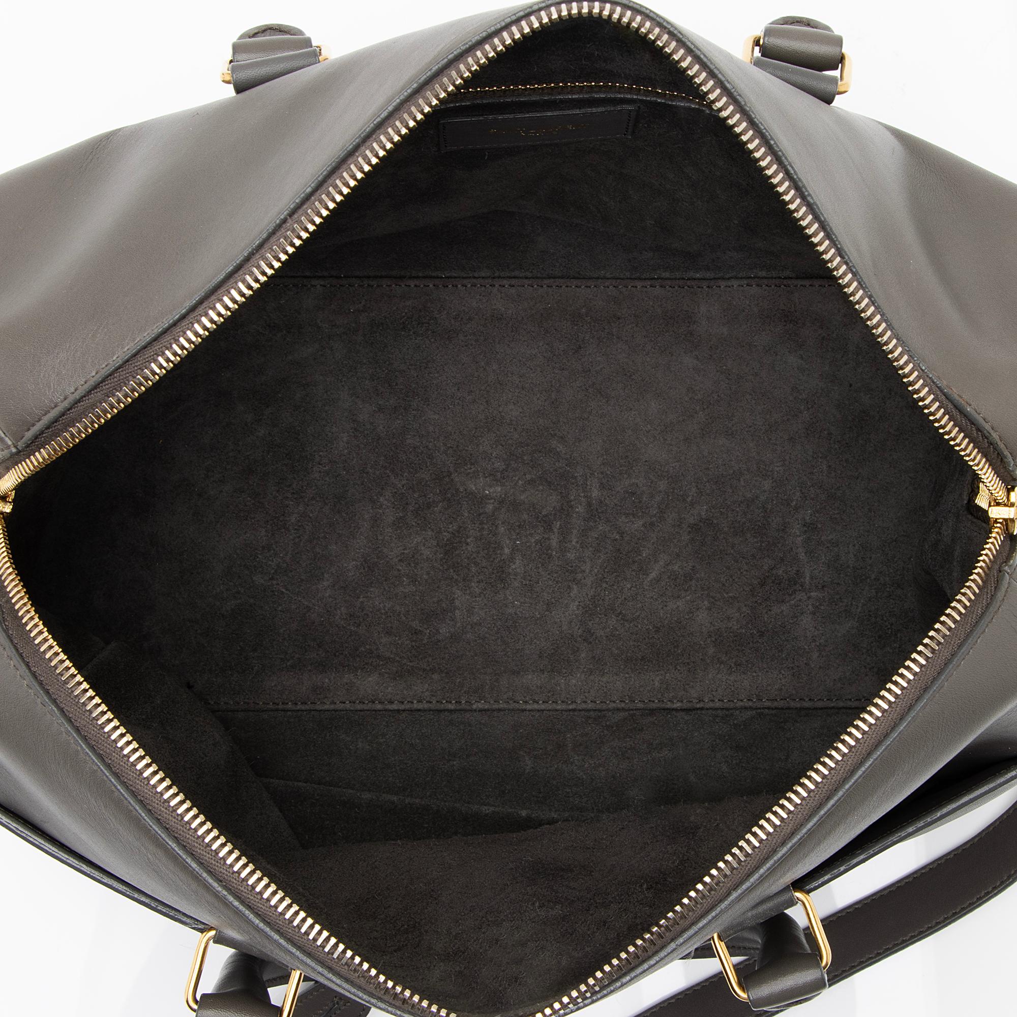 Saint Laurent Calfskin Duffle 6 Satchel (SHF-23052)