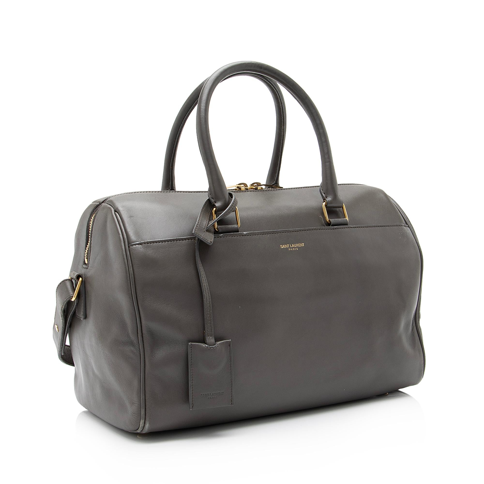 Saint Laurent Calfskin Duffle 6 Satchel (SHF-23052)