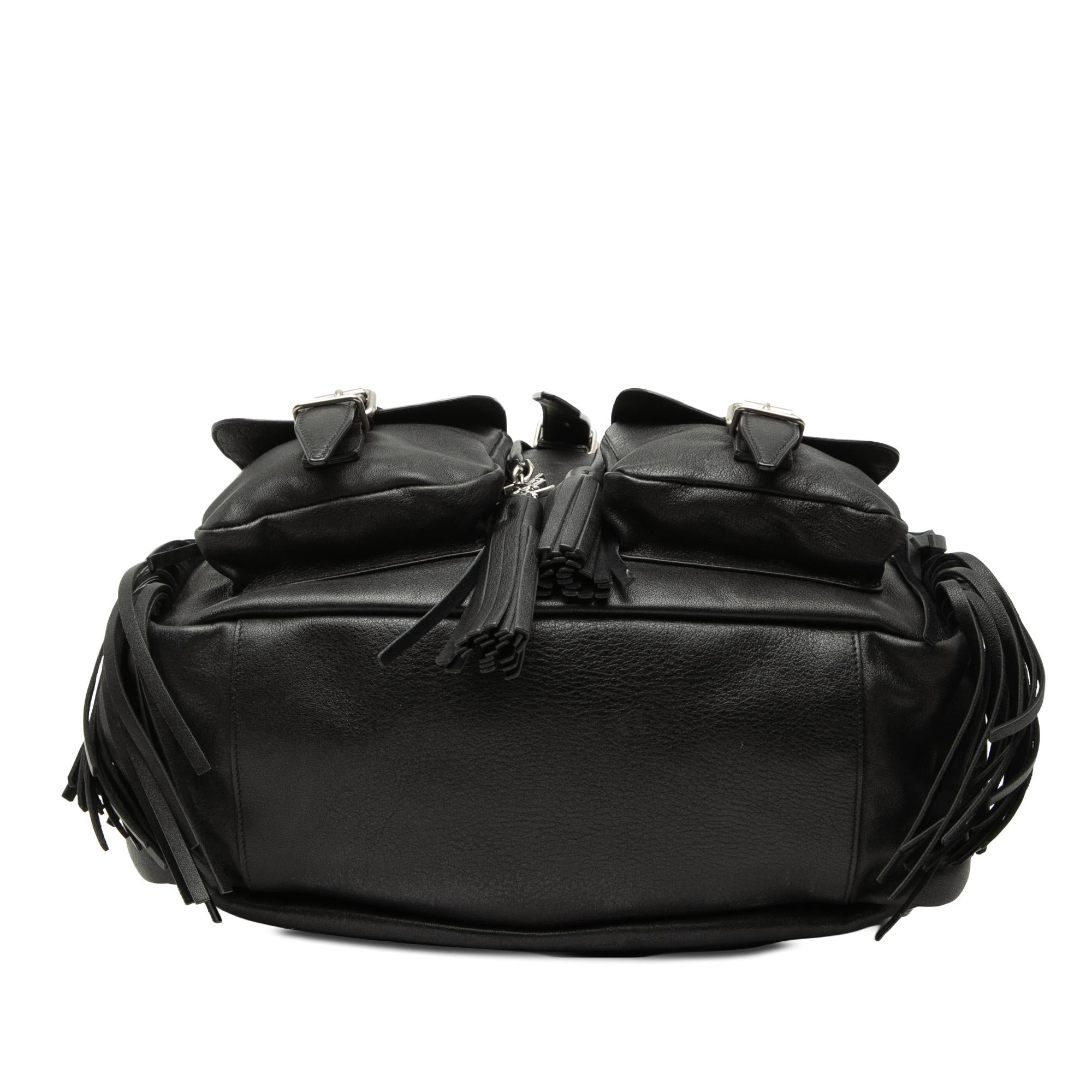 Saint Laurent Calfskin Fringe Festival Backpack