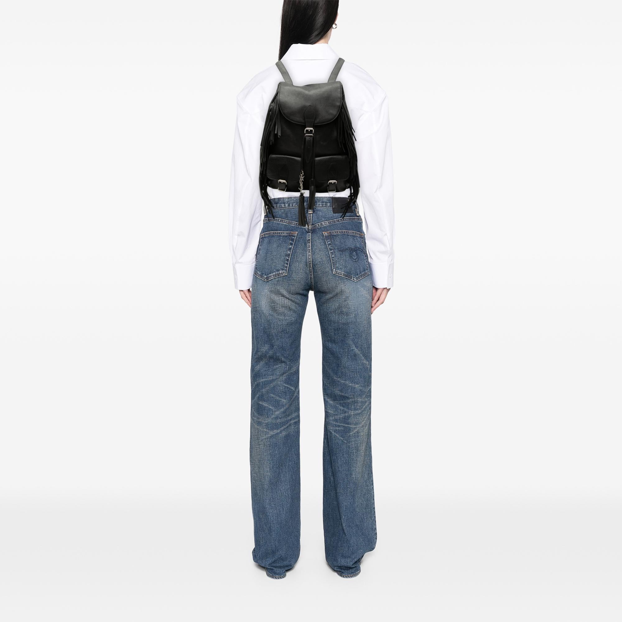 Saint Laurent Calfskin Fringe Festival Backpack