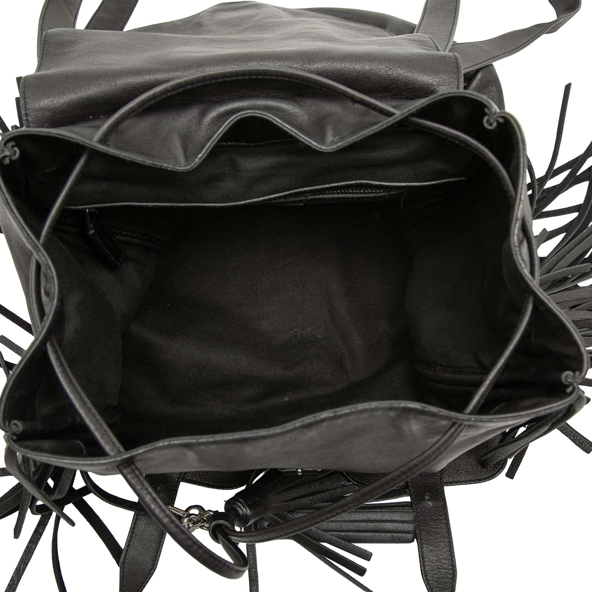 Saint Laurent Calfskin Fringe Festival Backpack
