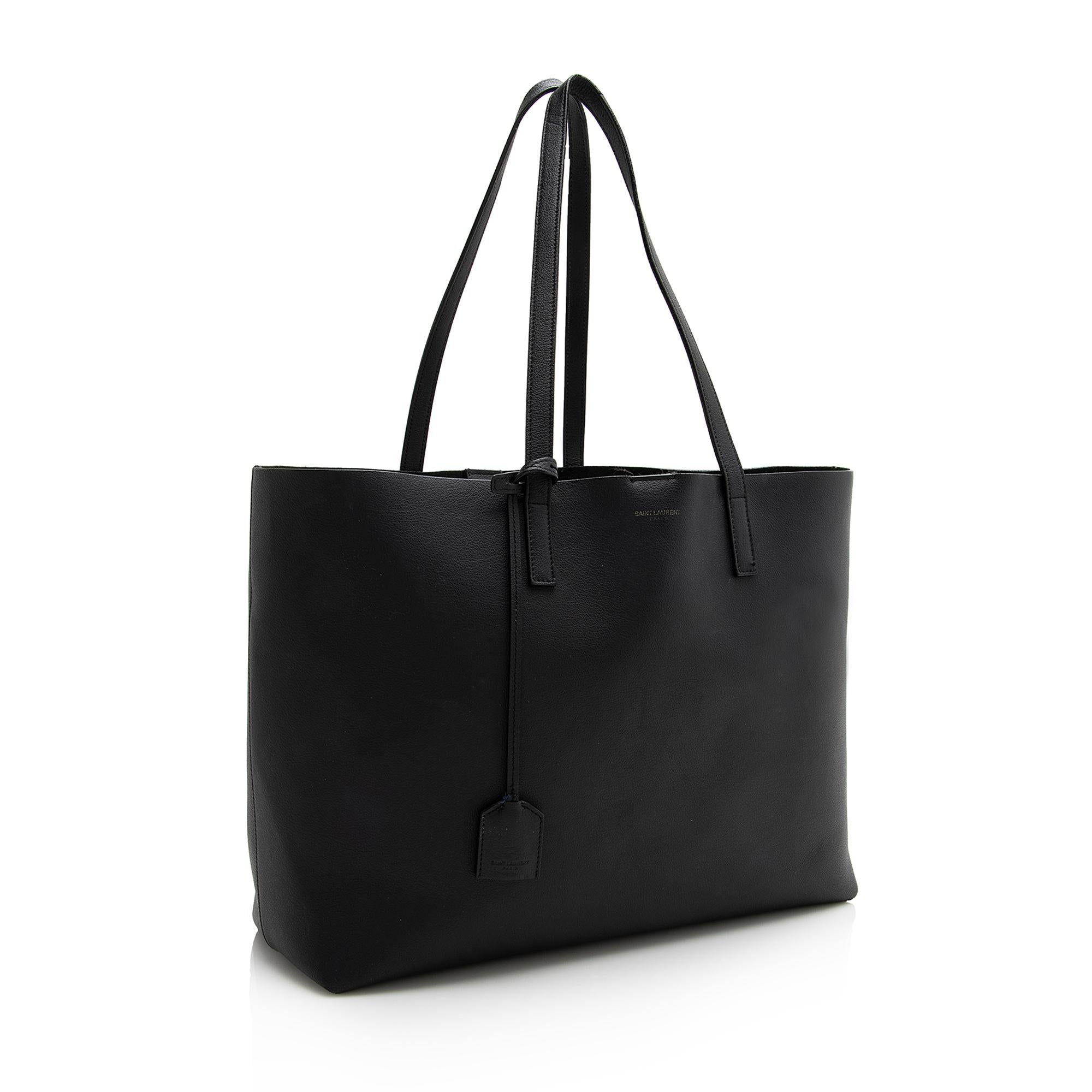 Saint Laurent Calfskin Large Shopping Tote (SHF-22494)