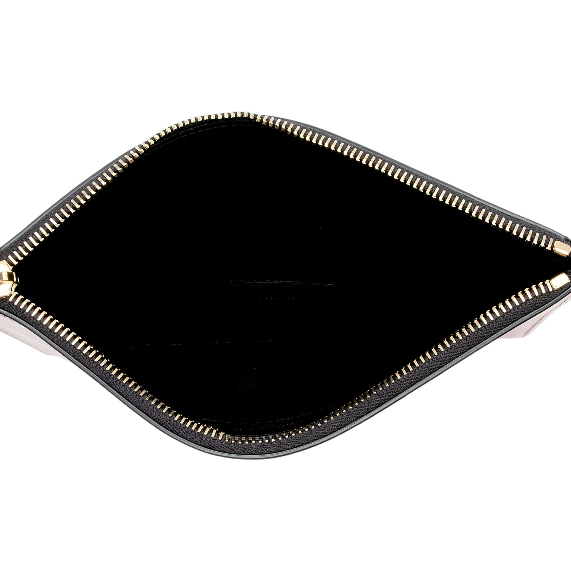 Saint Laurent Calfskin Leopard Zip Pouch (SHF-fYfCwF)