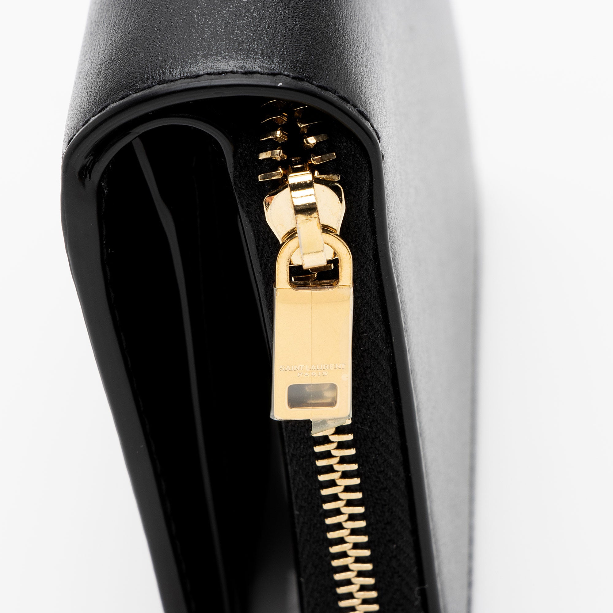 Saint Laurent Calfskin Monogram Compact Zip Around Wallet (SHF-p3n5HY)