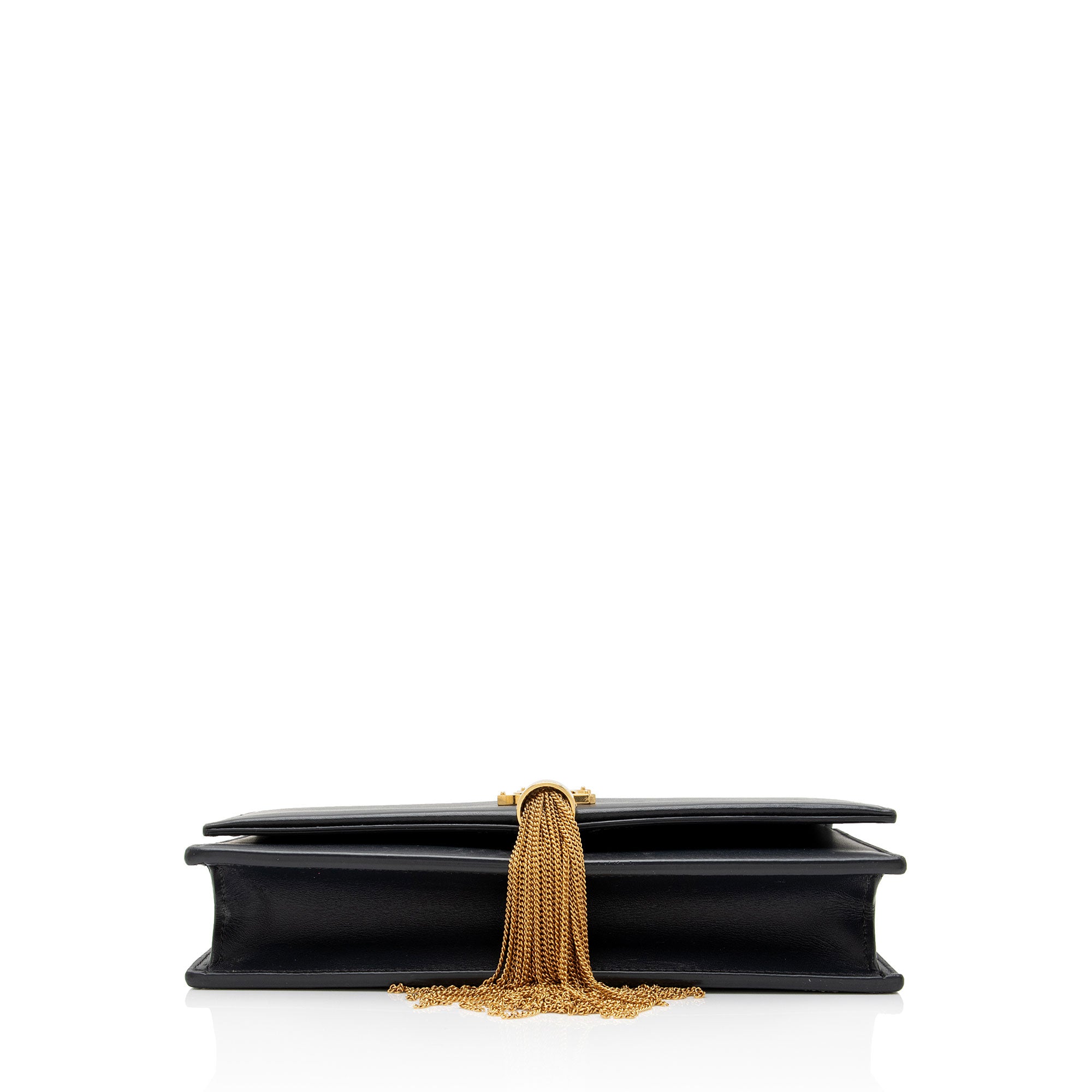 Saint Laurent Calfskin Monogram Kate Tassel Chain Wallet (SHF-GJz8iT)