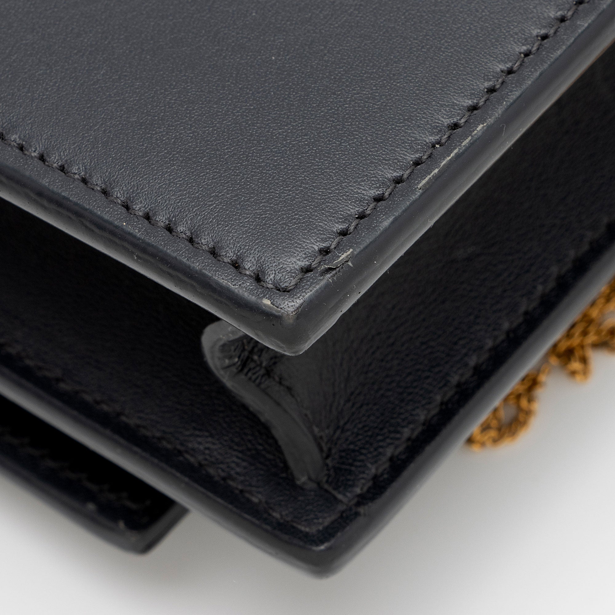 Saint Laurent Calfskin Monogram Kate Tassel Chain Wallet (SHF-GJz8iT)