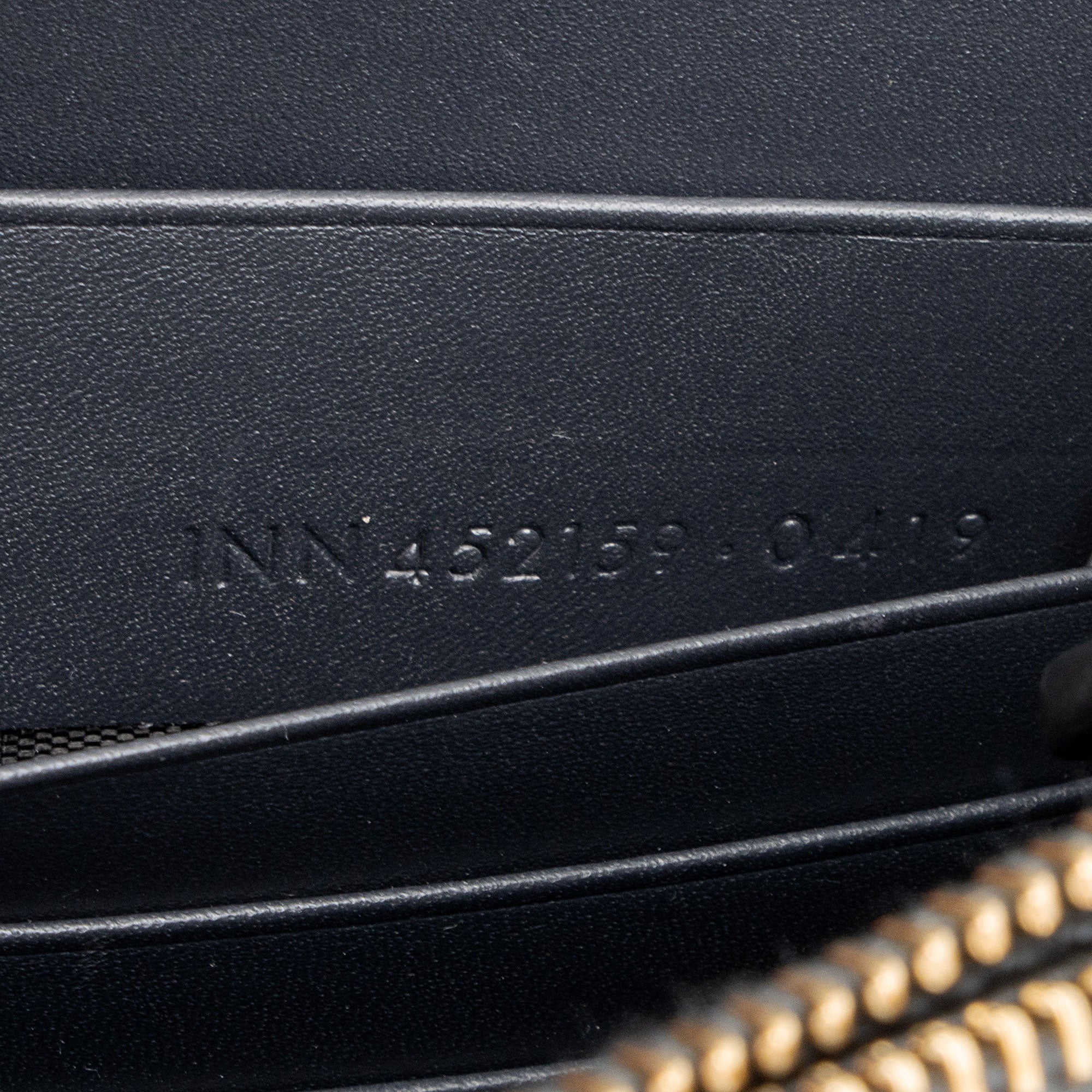 Saint Laurent Calfskin Monogram Kate Tassel Chain Wallet (SHF-GJz8iT)