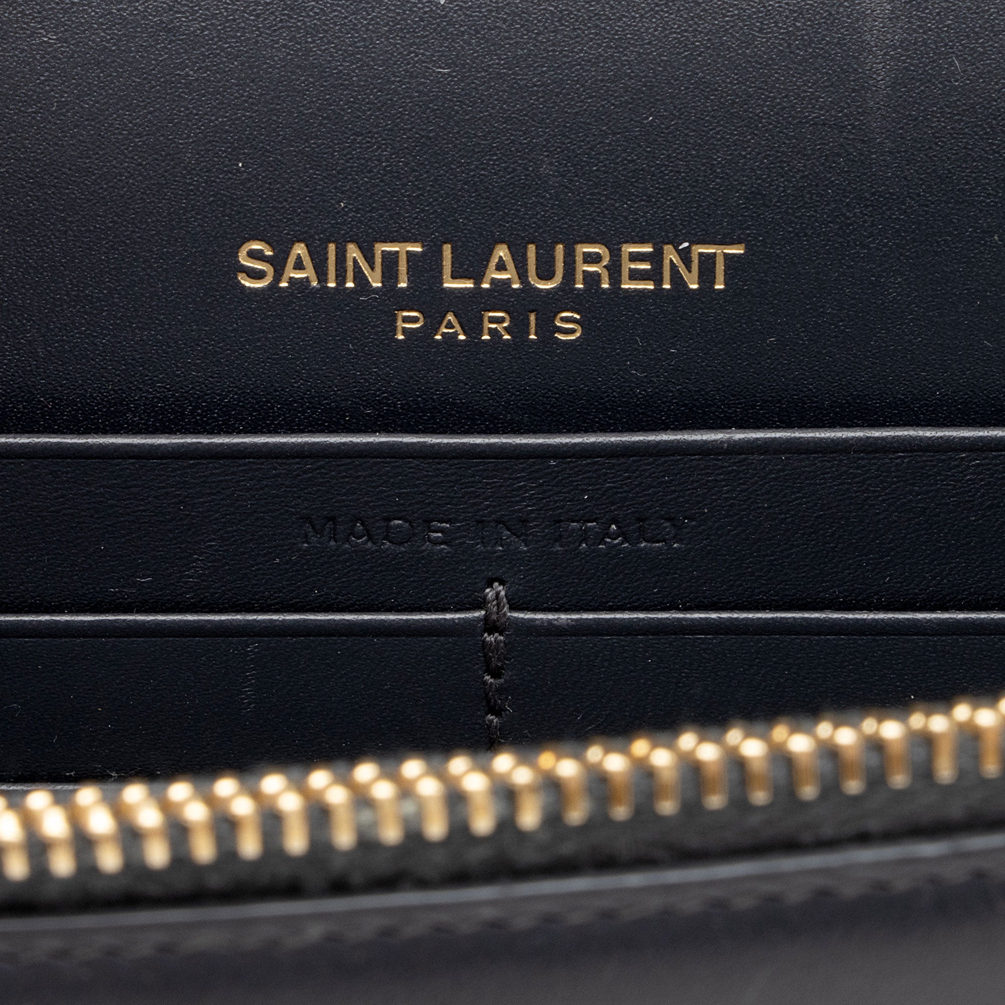 Saint Laurent Calfskin Monogram Kate Tassel Chain Wallet (SHF-GJz8iT)