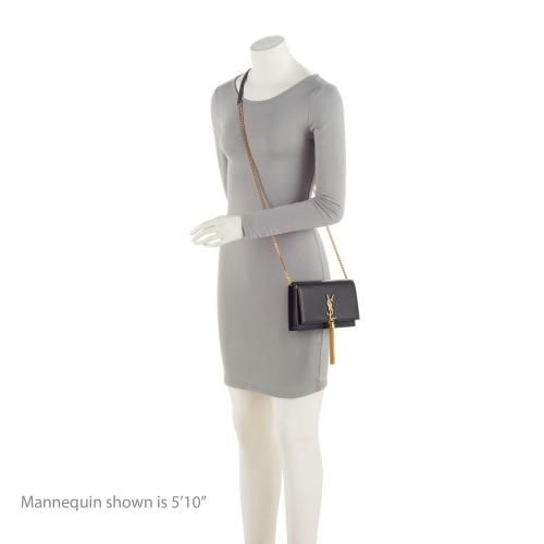 Saint Laurent Calfskin Monogram Kate Tassel Chain Wallet (SHF-GJz8iT)