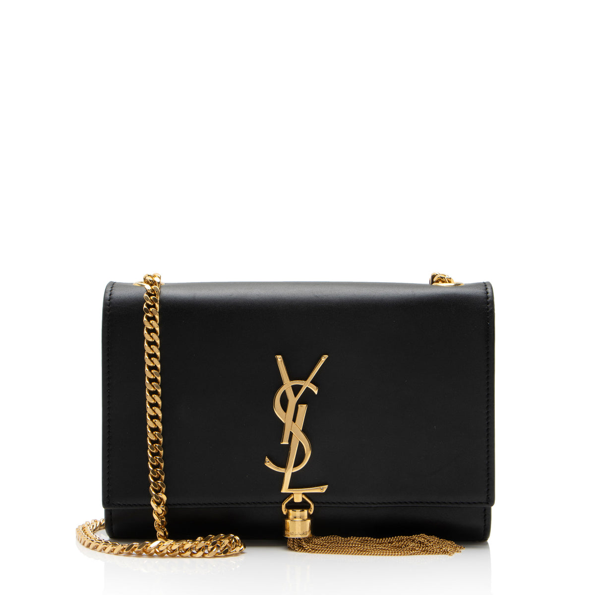 Saint Laurent Calfskin Monogram Kate Tassel Small Shoulder Bag
