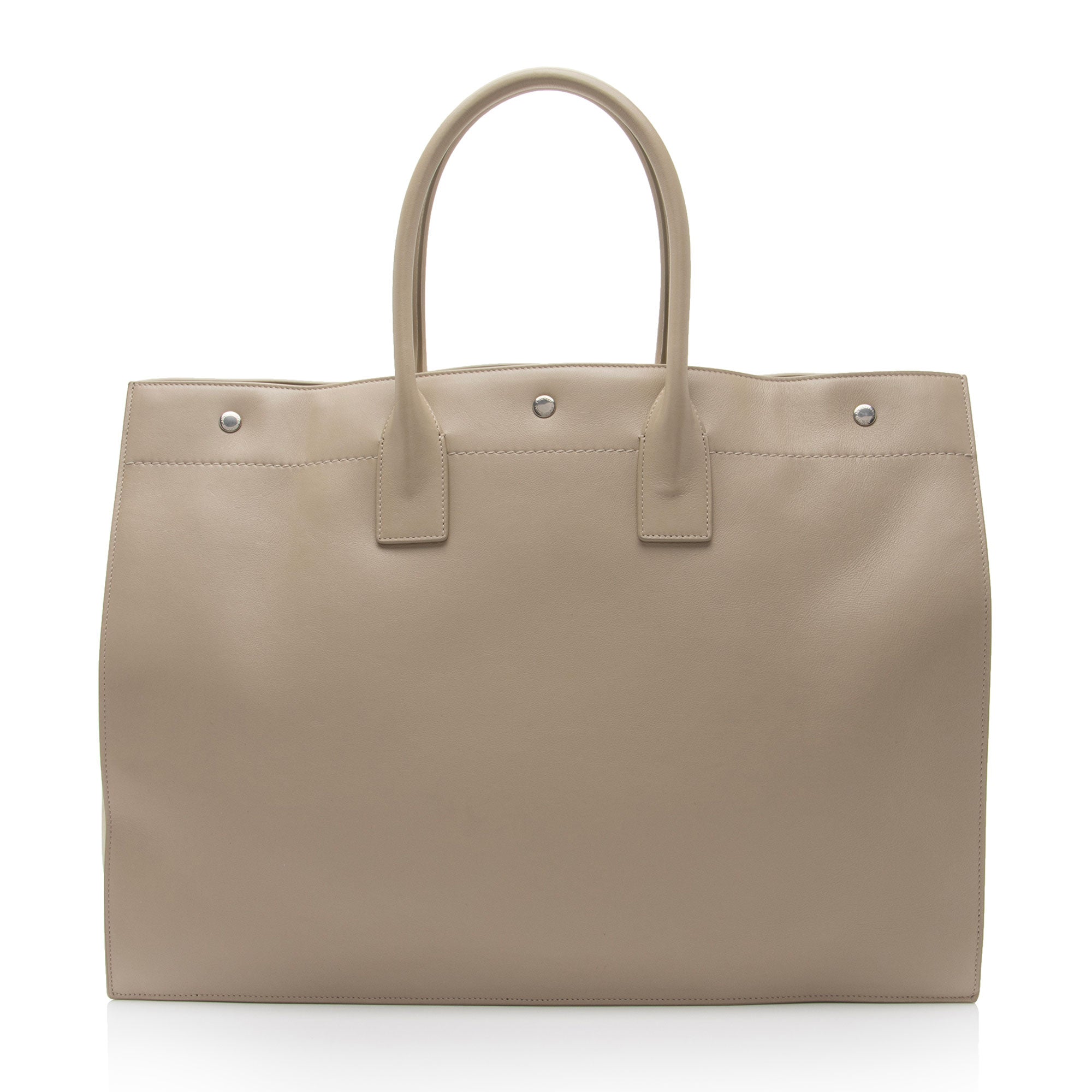 Saint Laurent Calfskin Rive Gauche Large Tote (SHF-Dugo0W)