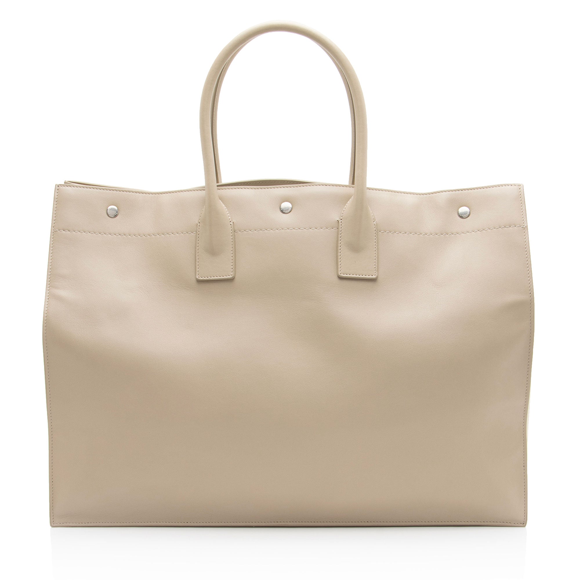 Saint Laurent Calfskin Rive Gauche Large Tote